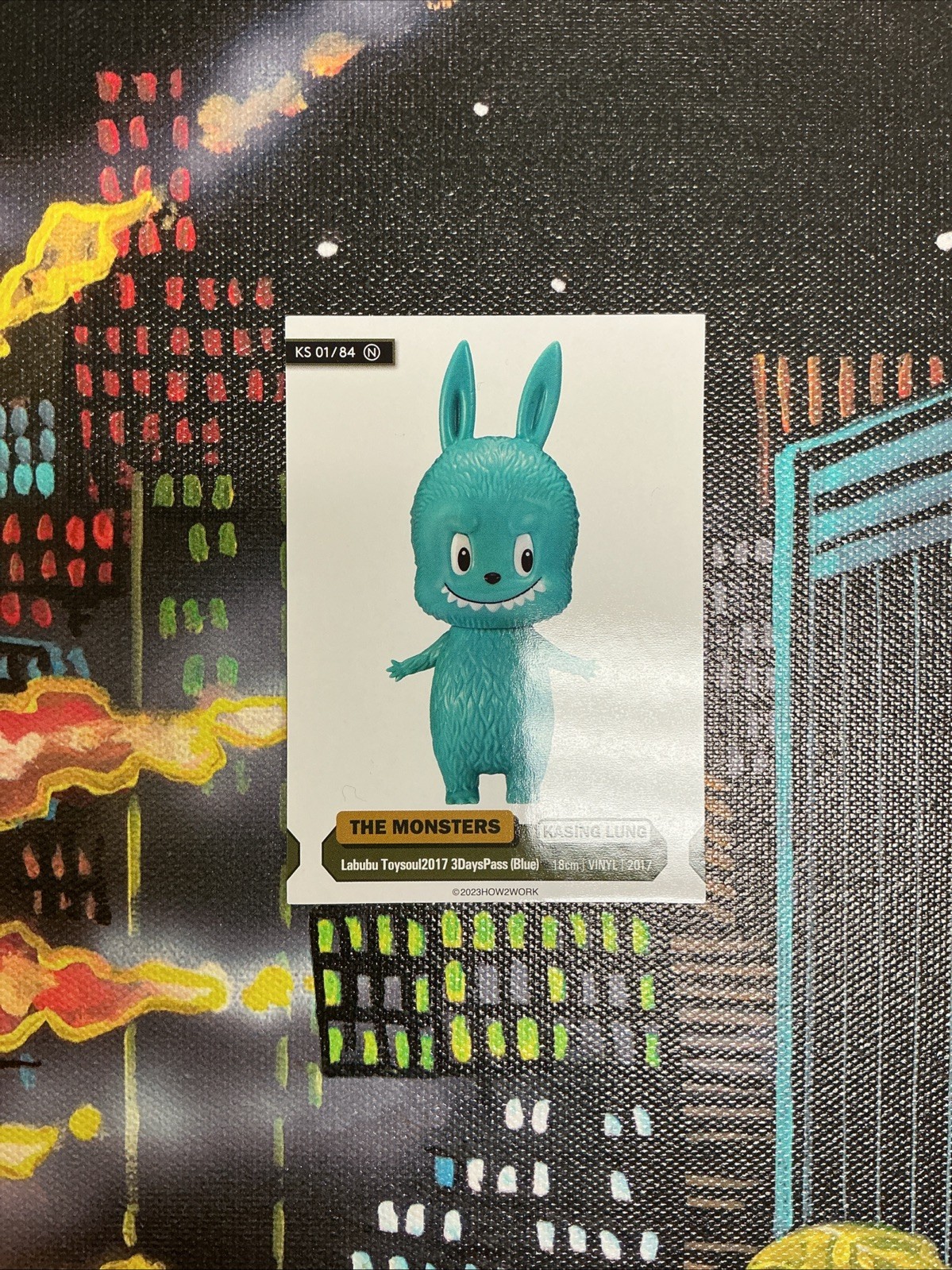 Series 2 How2Work THE MONSTERS Trading Card LABUBU TOY SOUL (blue) 01/84 N