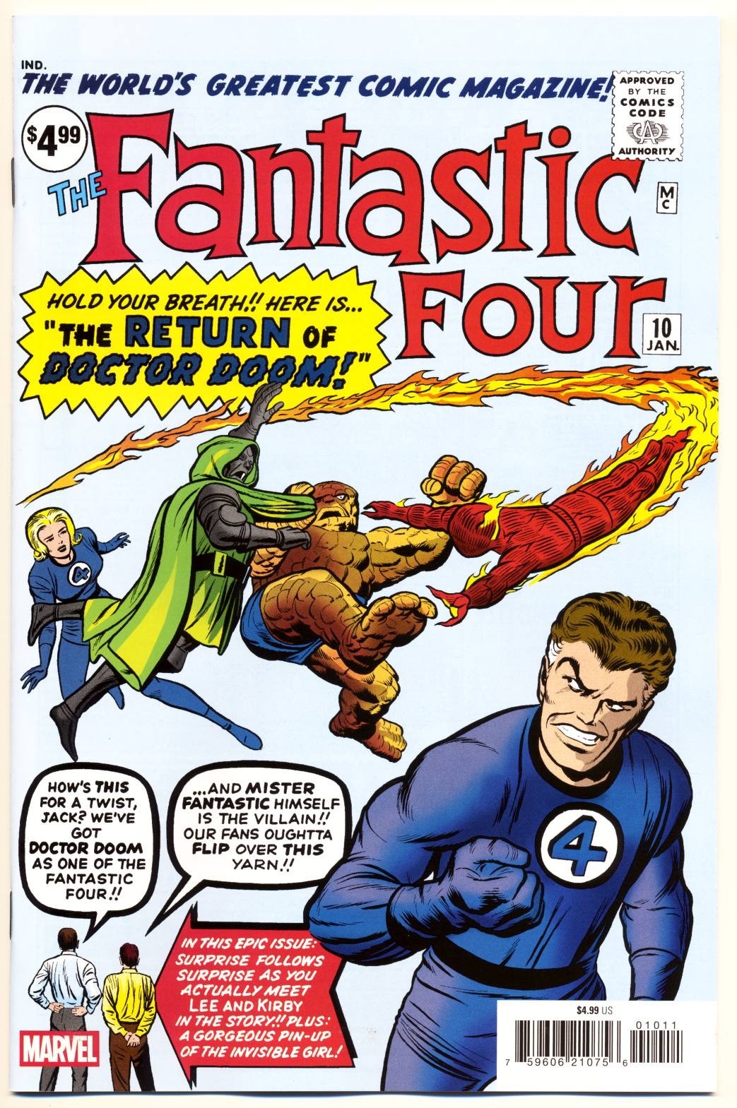 FANTASTIC FOUR #10 NM, Facsimile Edition, Stan Lee Jack Kirby Marvel Comics 2025