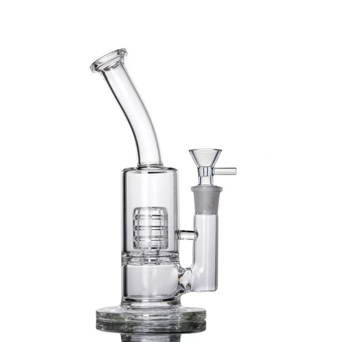 9″ Heavy Glass Bong Shisha Percolate Hookah Water Pipe Smoking Pipe 14mm Bowl