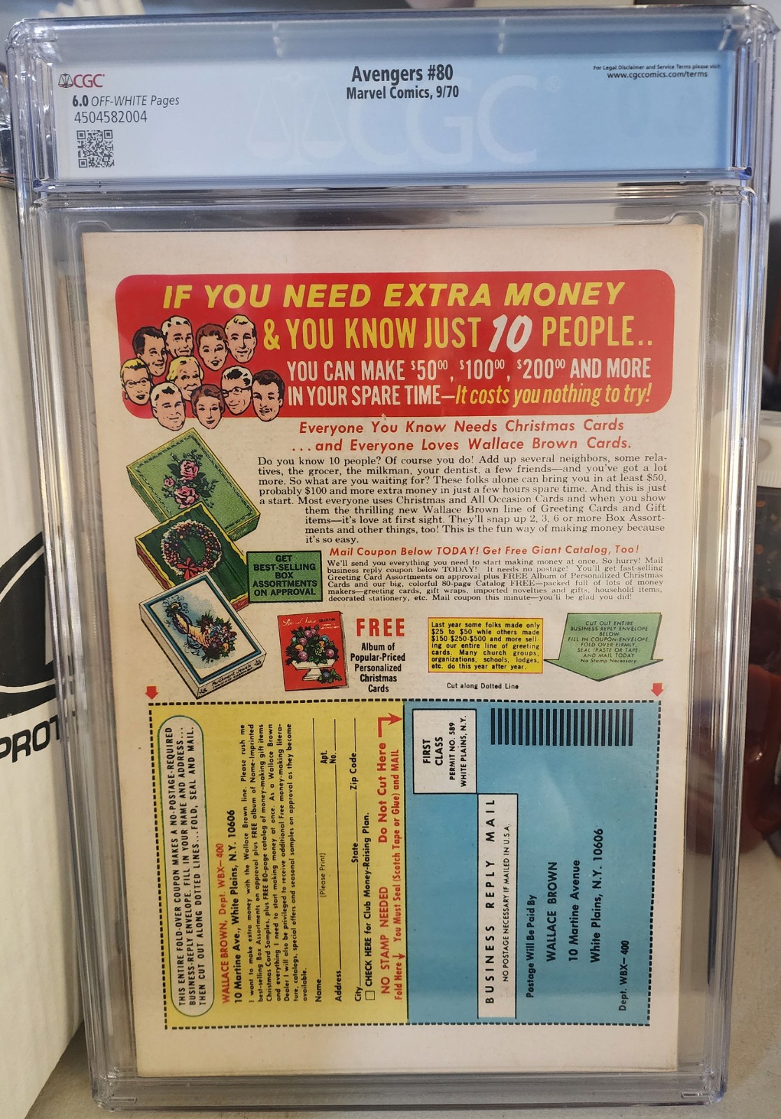 AVENGERS 80 CGC 6.0 RED WOLF FIRST APPEARANCE OFF-WHITE PAGES NICE CPR CANDIDATE
