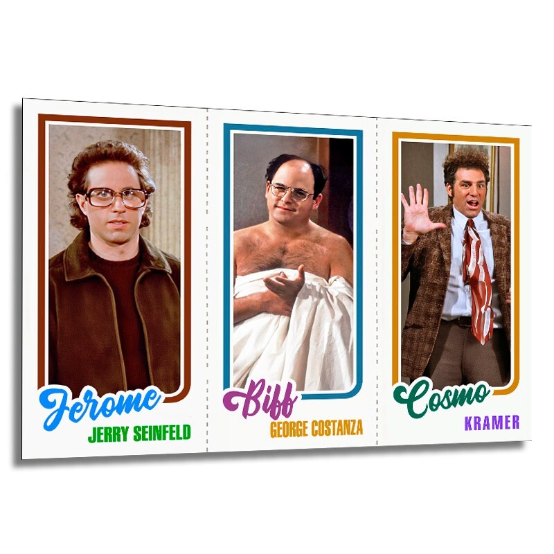 SEINFELD Jerry George Costanza Kramer Triple by RoStar Custom Retro Card
