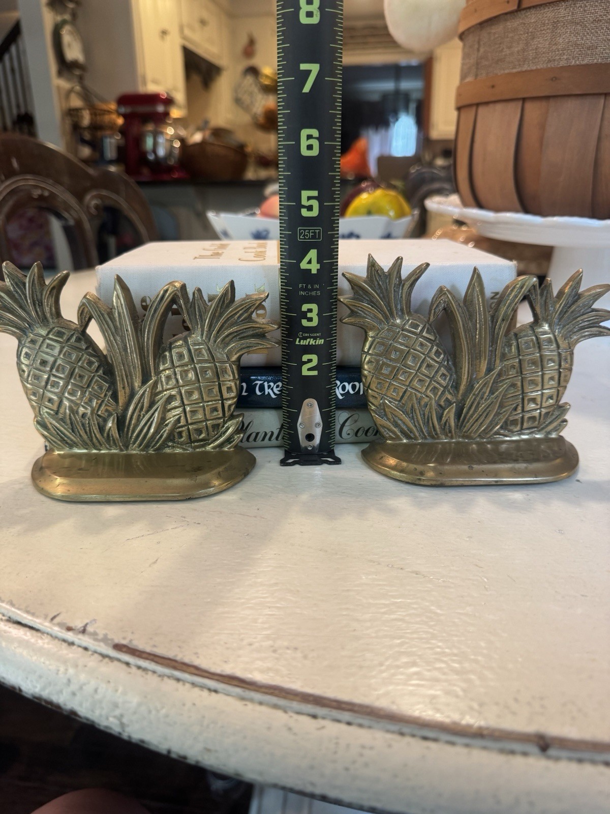 PAIR OF MCM Solid Brass Pineapple Bookends – Symbol of Hospitality