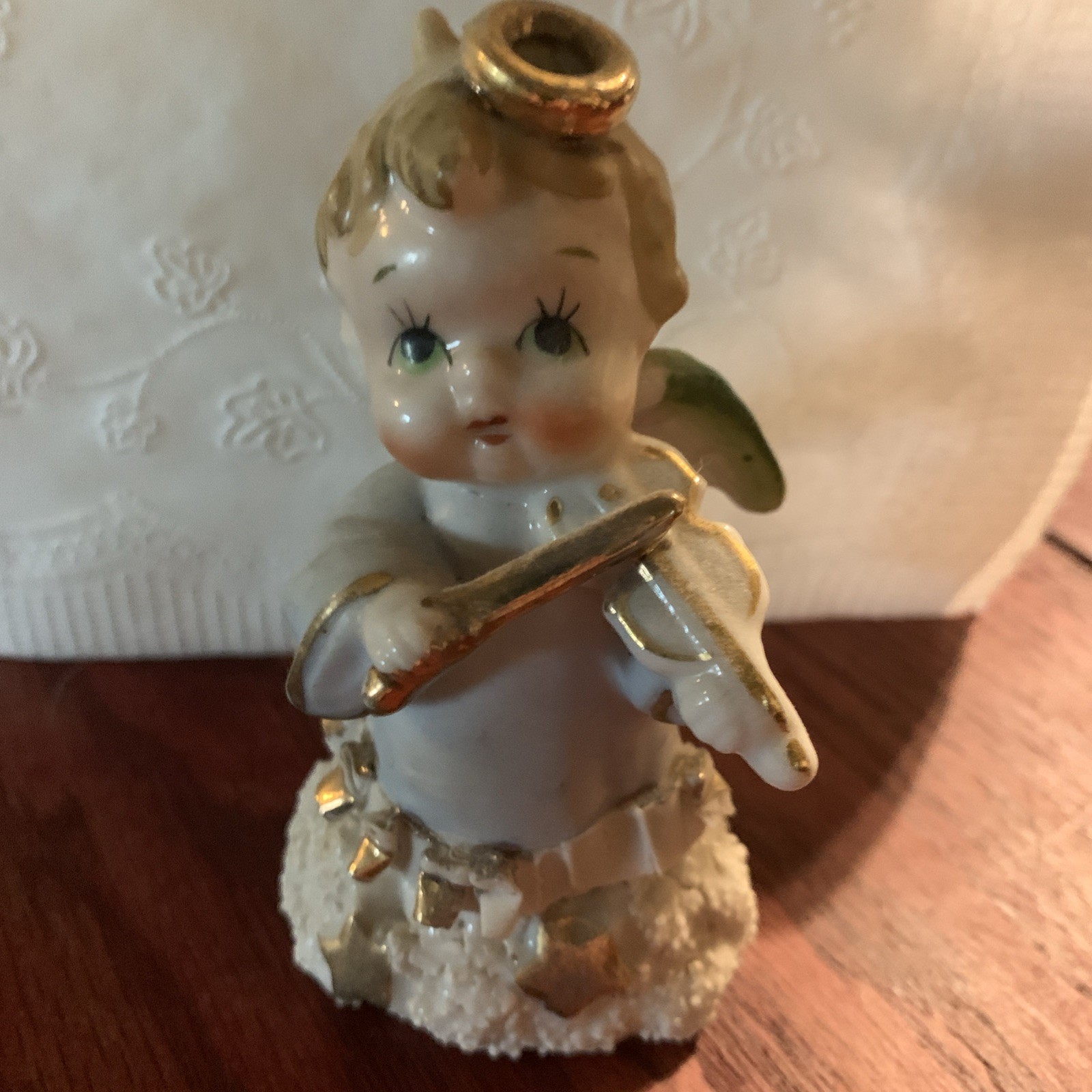 Japan Angel Figurine Playing The Violin