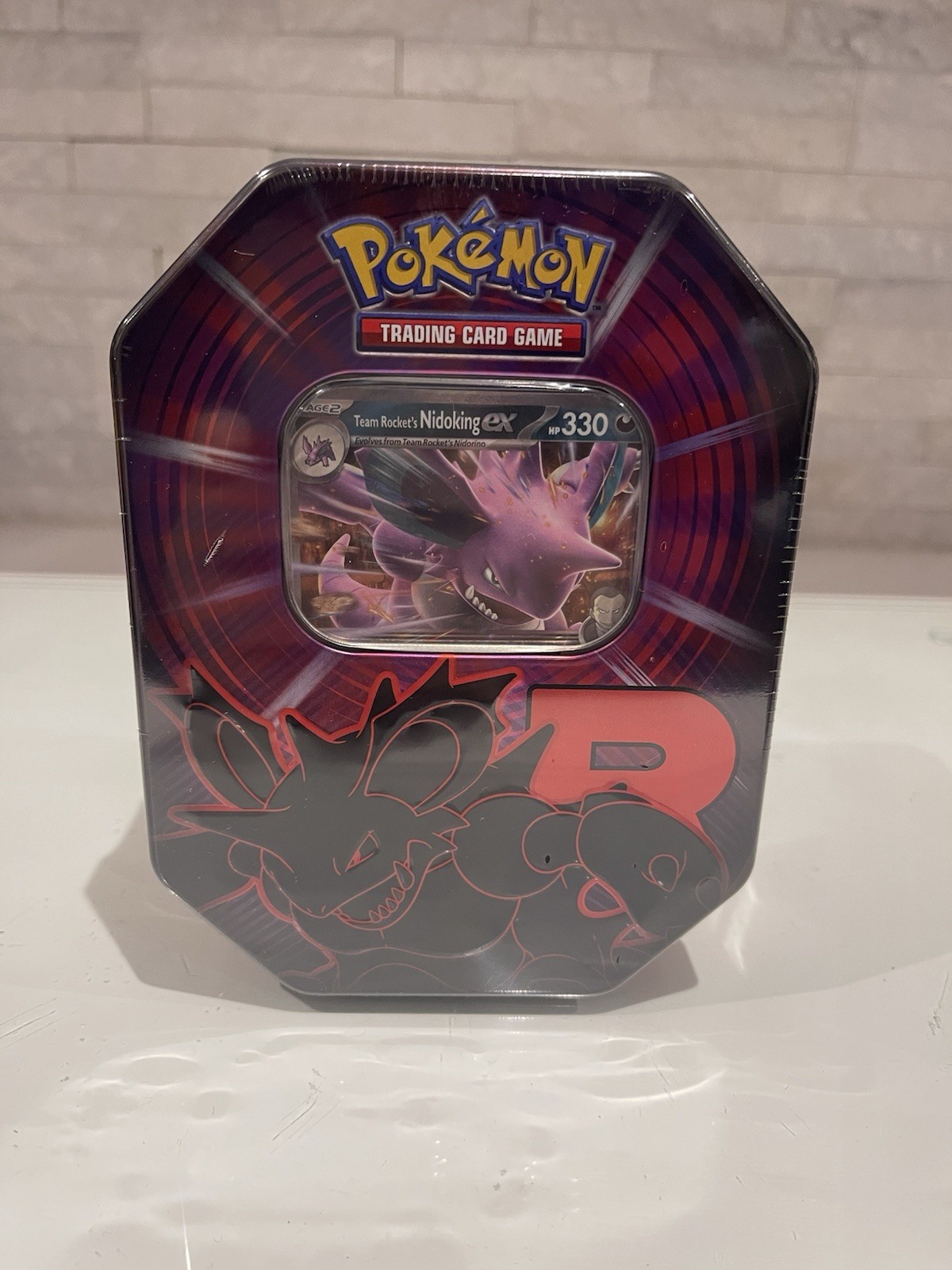 Pokemon TCG Team Rocket Nidoking Ex Tin Brand New and Sealed Nintendo 2025