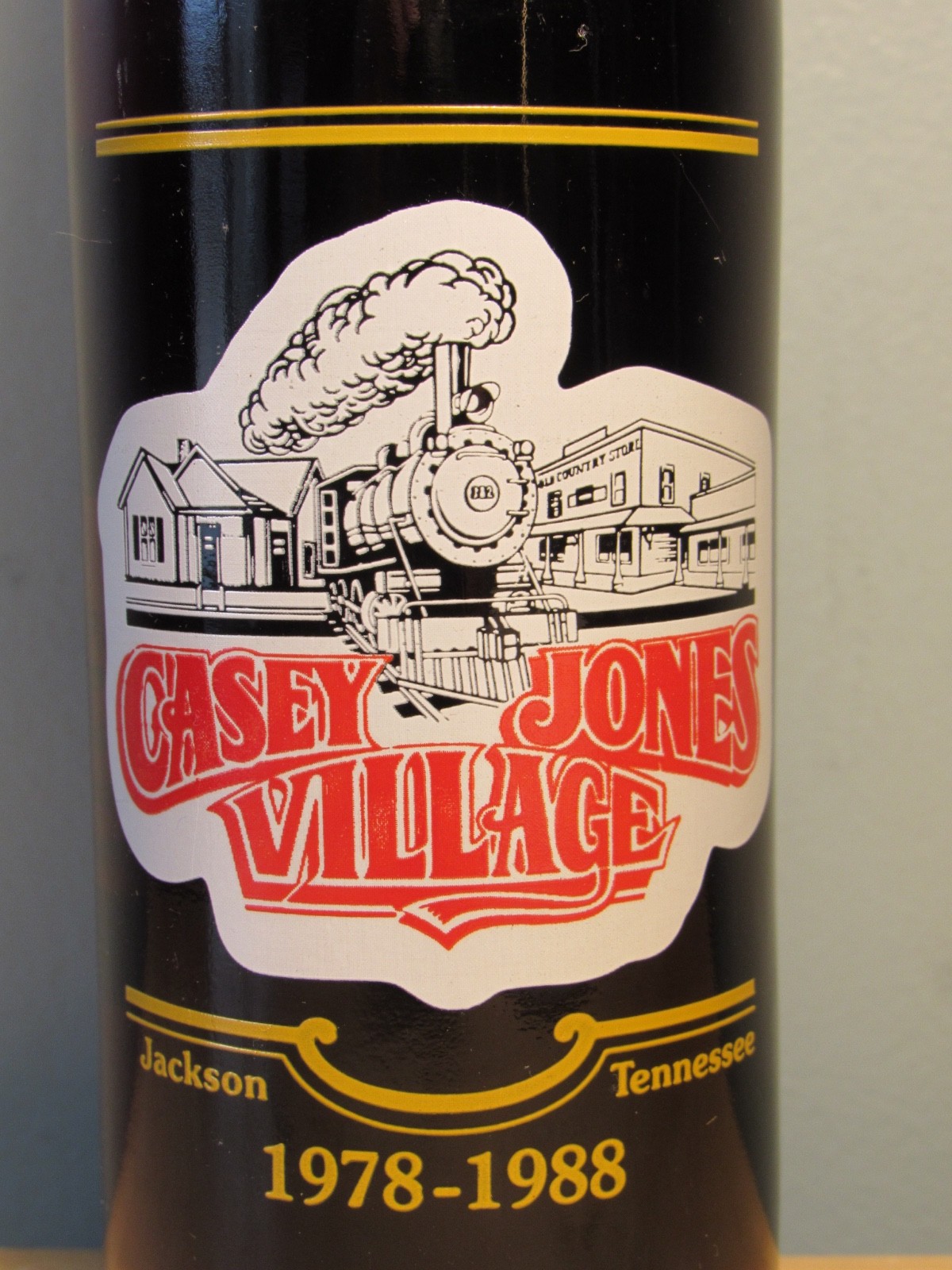 CASEY JONES VILLAGE – Coca Cola Bottle – 10th Anniv. 1988 – Jackson, Tennessee