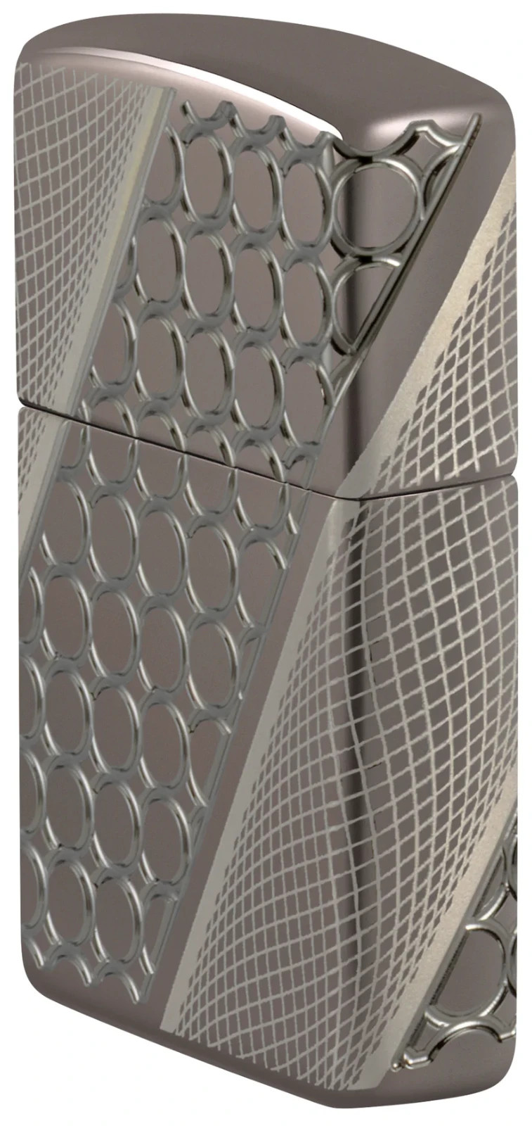 Zippo Deep Dots Pattern MultiCut Armor 360° Black Ice 46812