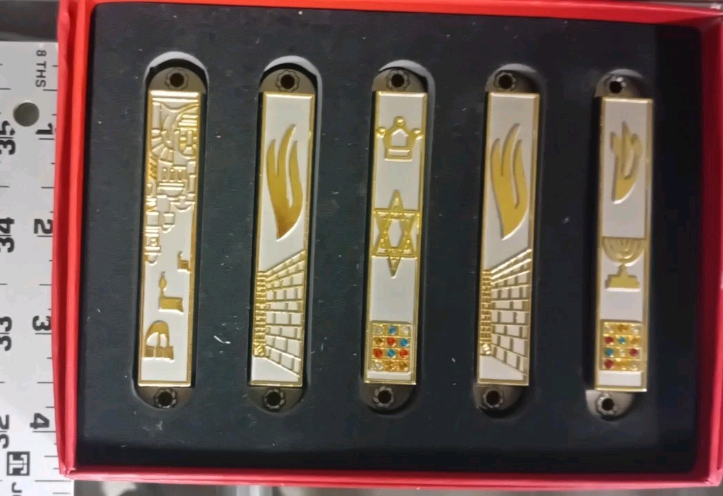 5 PCS Mezuzah Door Kosher Set Jewish Small Religious Prayer Judaica Art