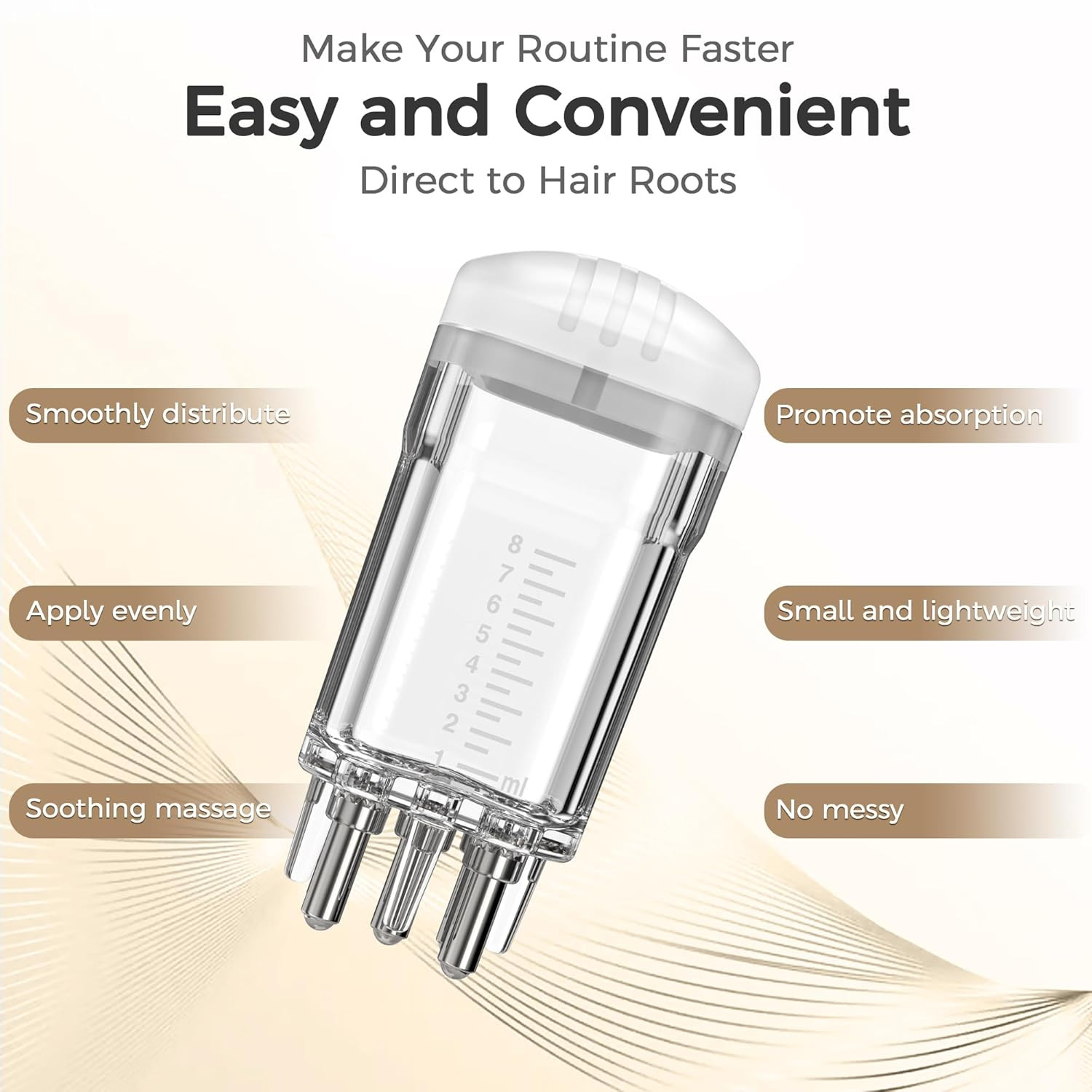 Minoxidil Applicator, Quick Efficient Apply No Messy Hair Serum Applicator Small
