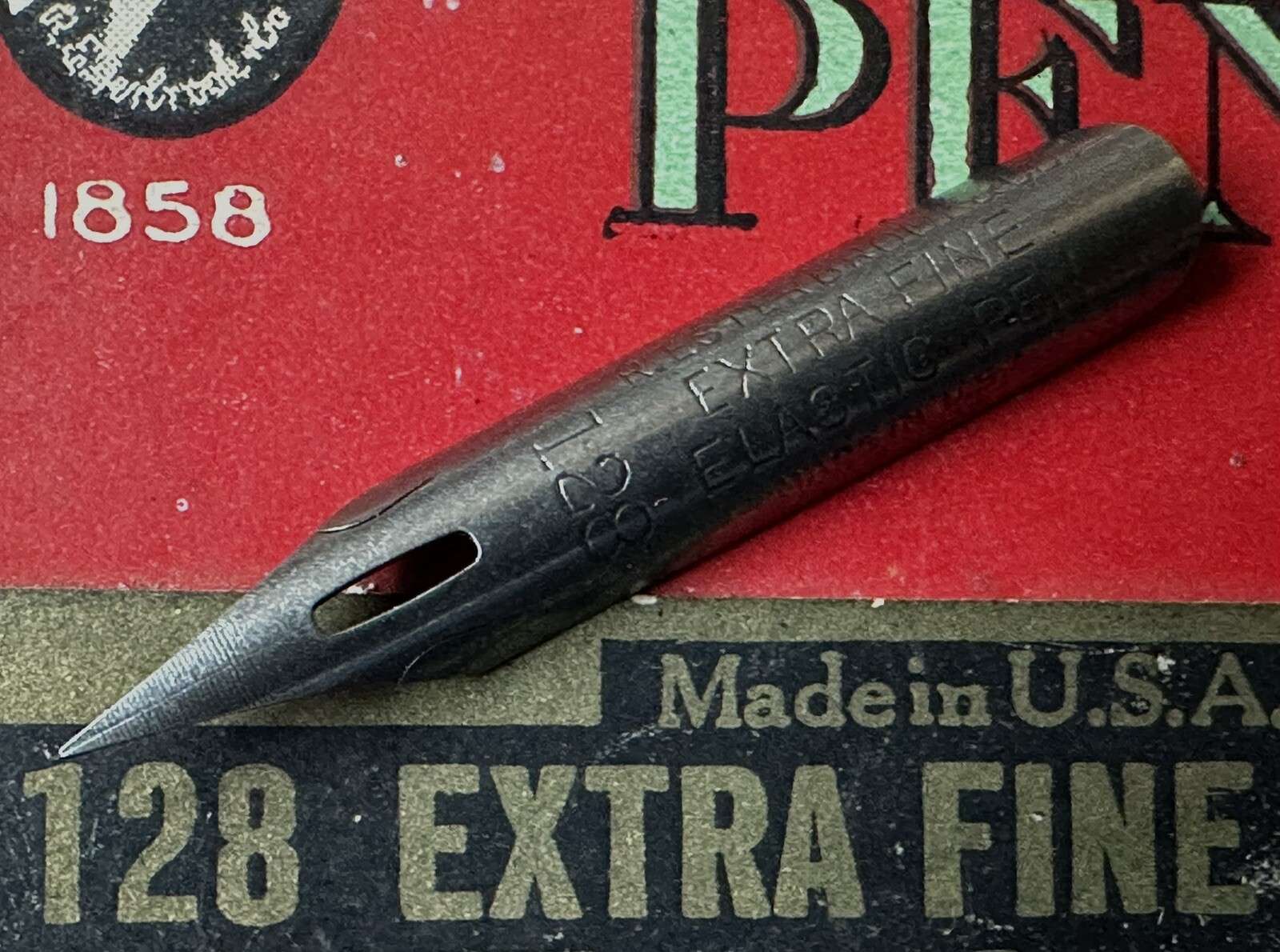 Vintage Esterbrook 128 Extra Fine Elastic Dip Pen Nib