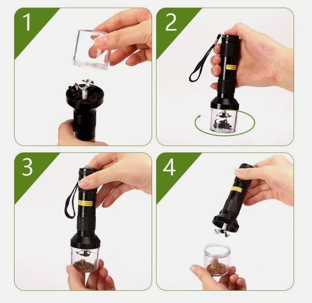 Electric Herb Grinder🌱 Handheld Electric Aluminum Metal – Tobacco Grinder