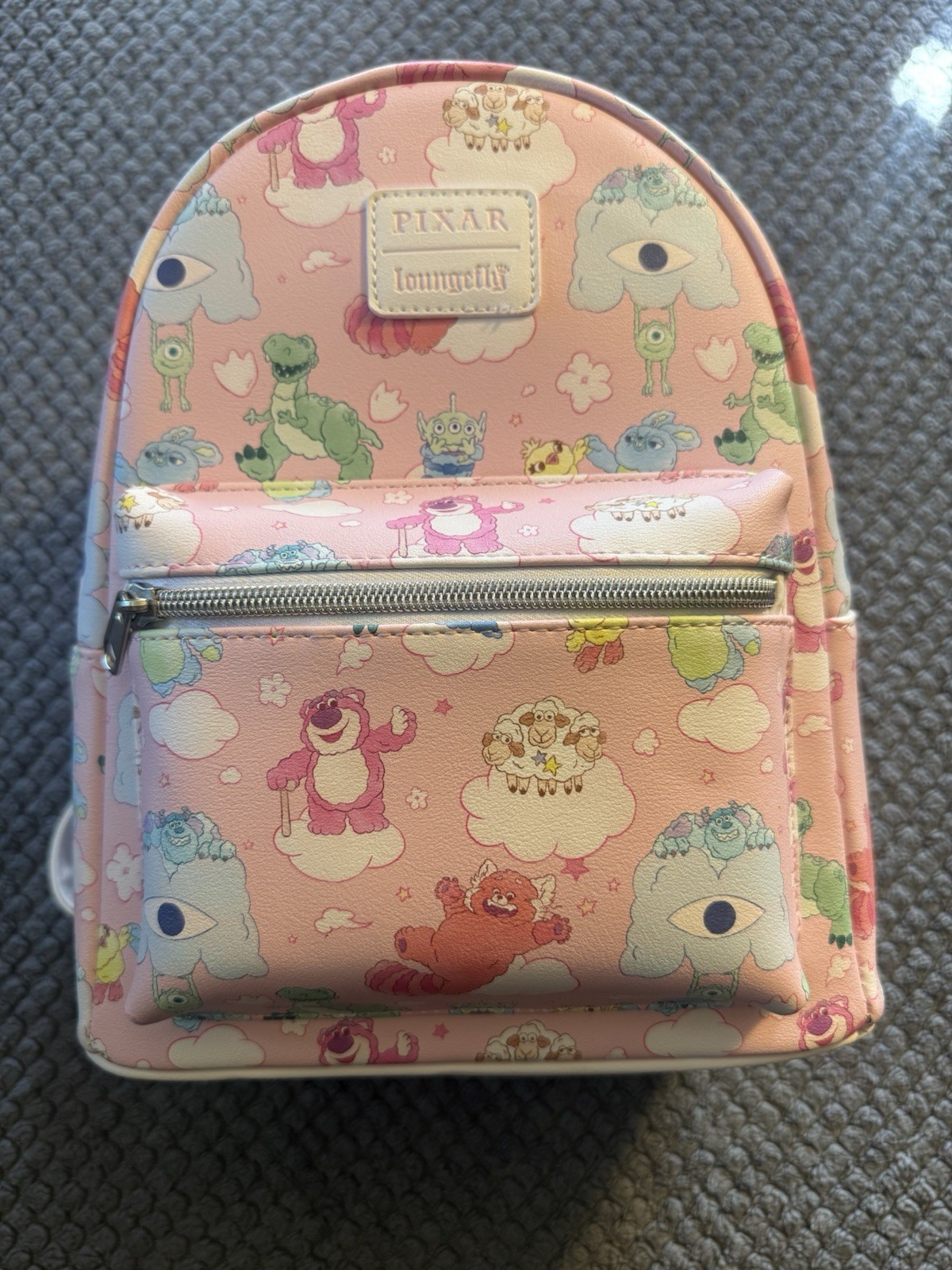 Loungefly Pixar Disney Mini Backpack Pink White Multicolor 2024 Collectible