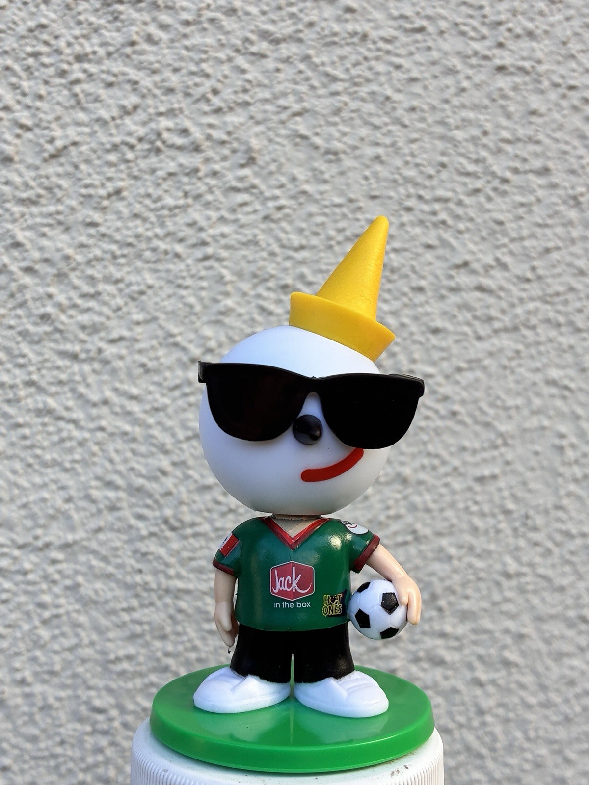 Jack in the Box Mini Soccer World Cup Bobblehead MÉXICO Jersey! Hot Ones Collab