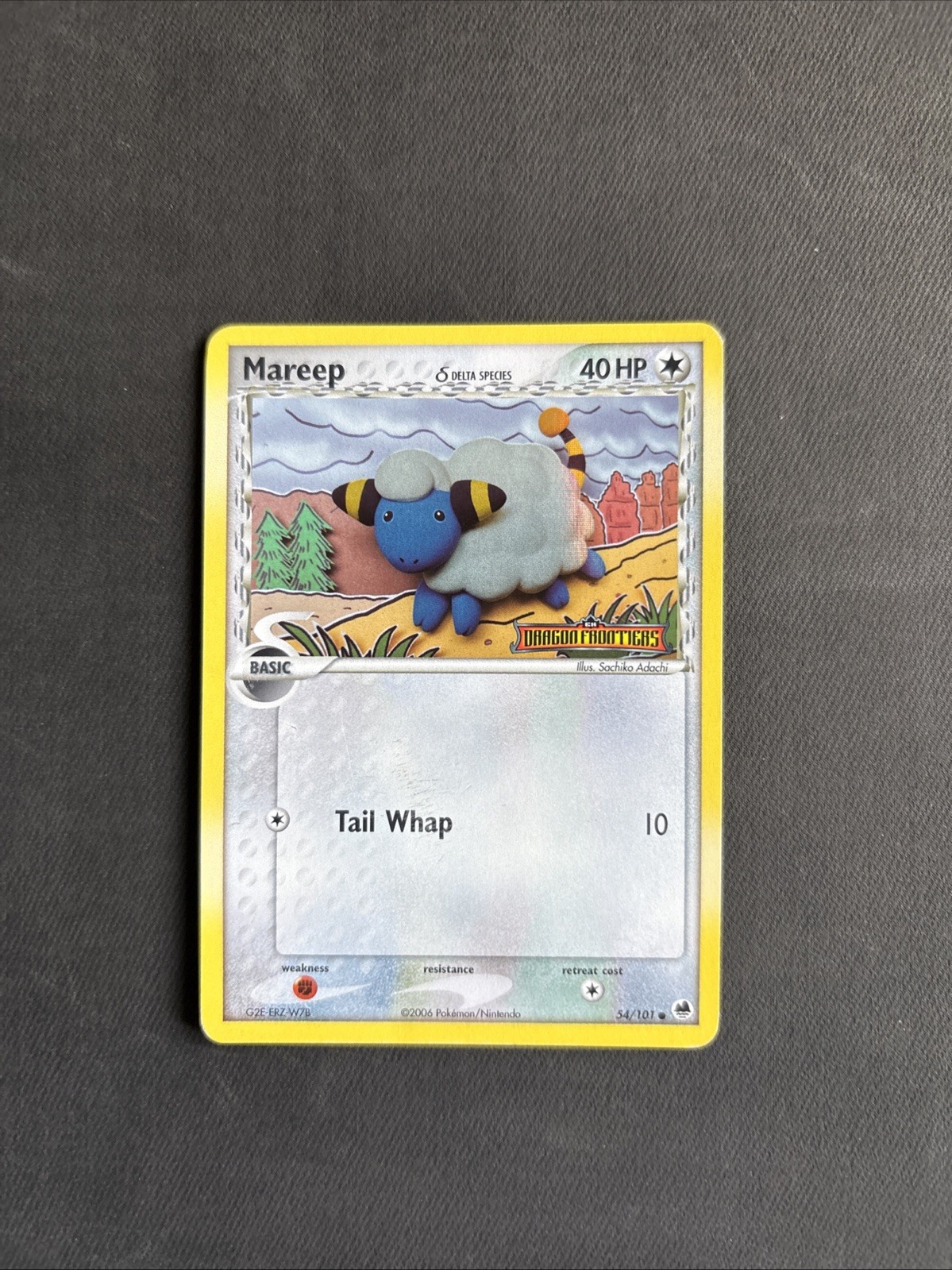 Pokémon Mareep TCG (Delta Species) EX Dragon Frontiers Card 54/101 Reverse Holo