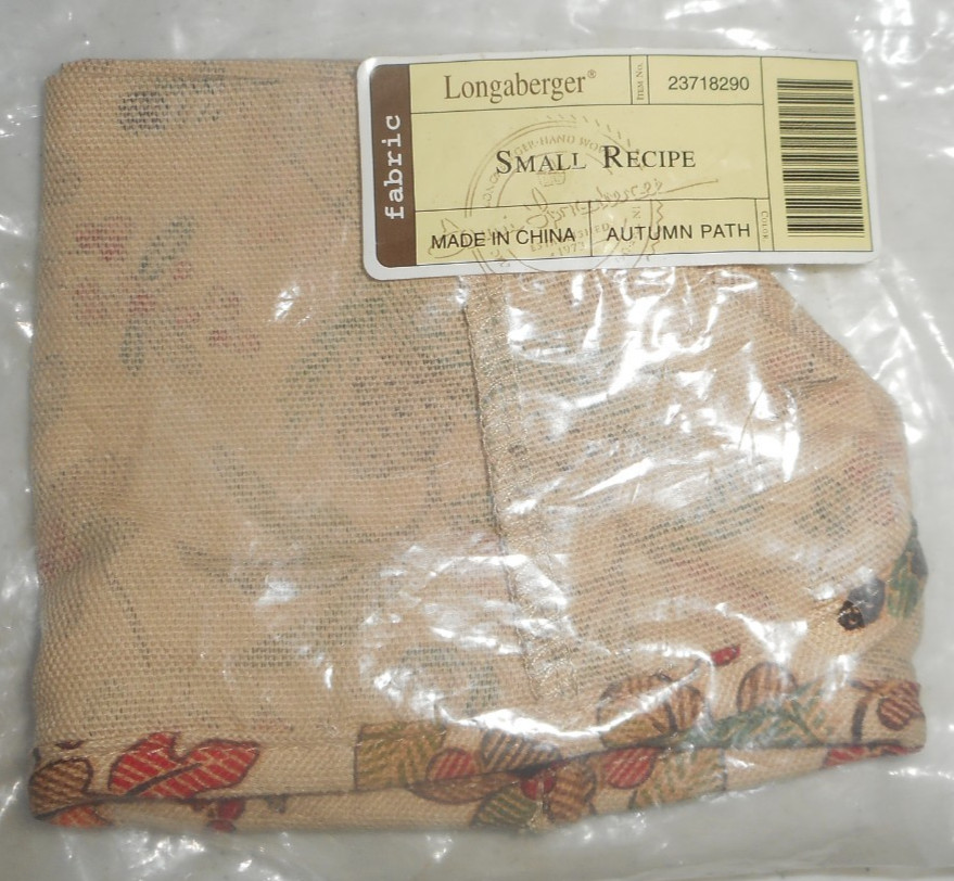 Longaberger Autumn Path Small Recipe Basket Drop In Stand Up Liner #23718290