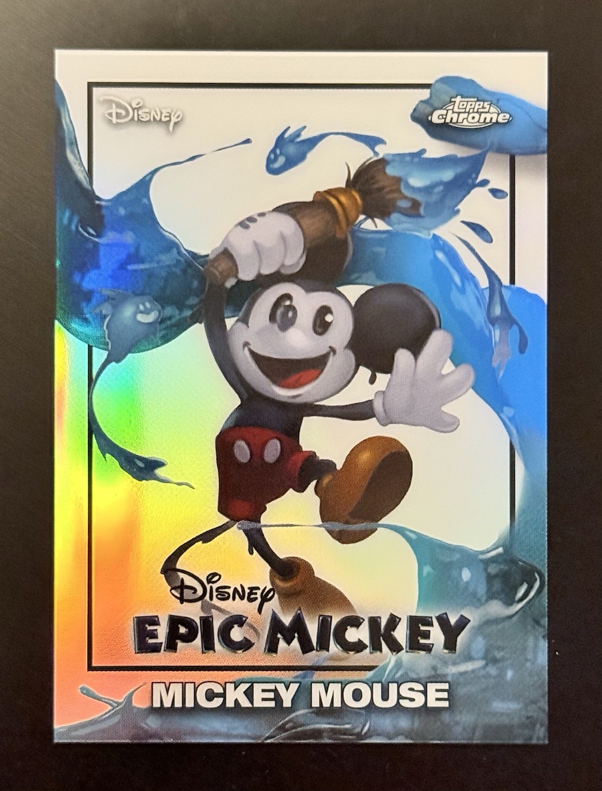 2026 Topps Disney Neon Mickey Mouse Epic Mickey Chrome #EM-1