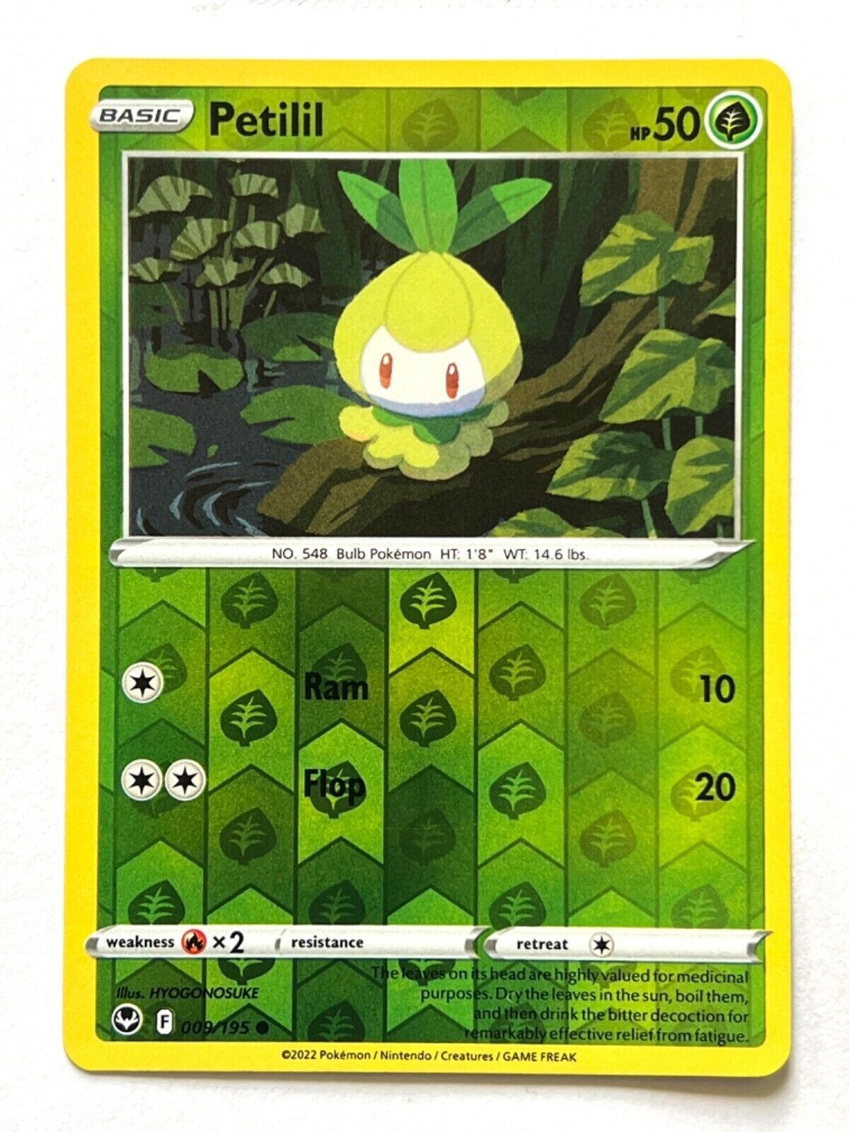 Petilil – 009/195 – Reverse Holo – Silver Tempest – Pokemon – NM/M
