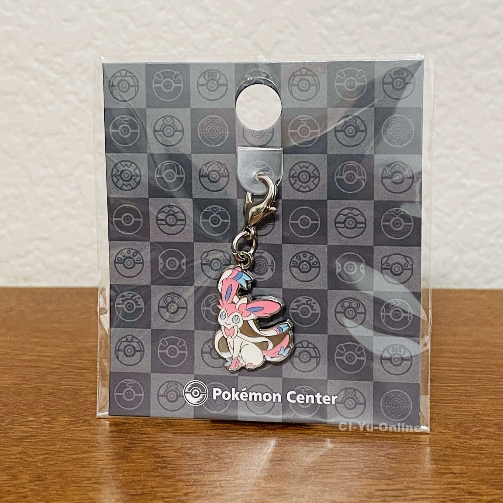 Pokemon Center Original Sylveon #700 Metal Charm Keychain