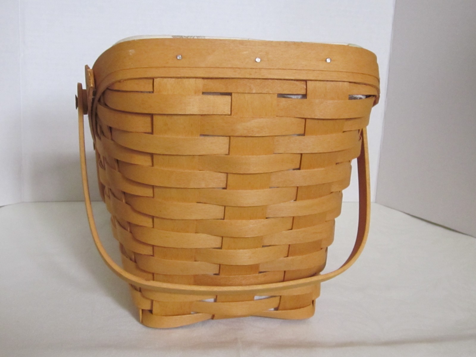 Longaberger 1998 Large Vegetable Basket + Protector + Liner ~ Produce