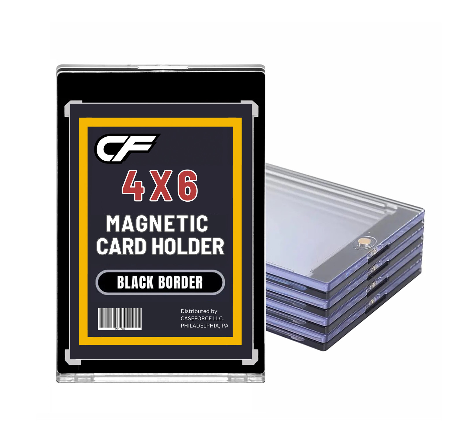 CF Magnetic Card Holder One Touch – 4″ x 6″ BLACK BORDER Sports 4×6 Holder