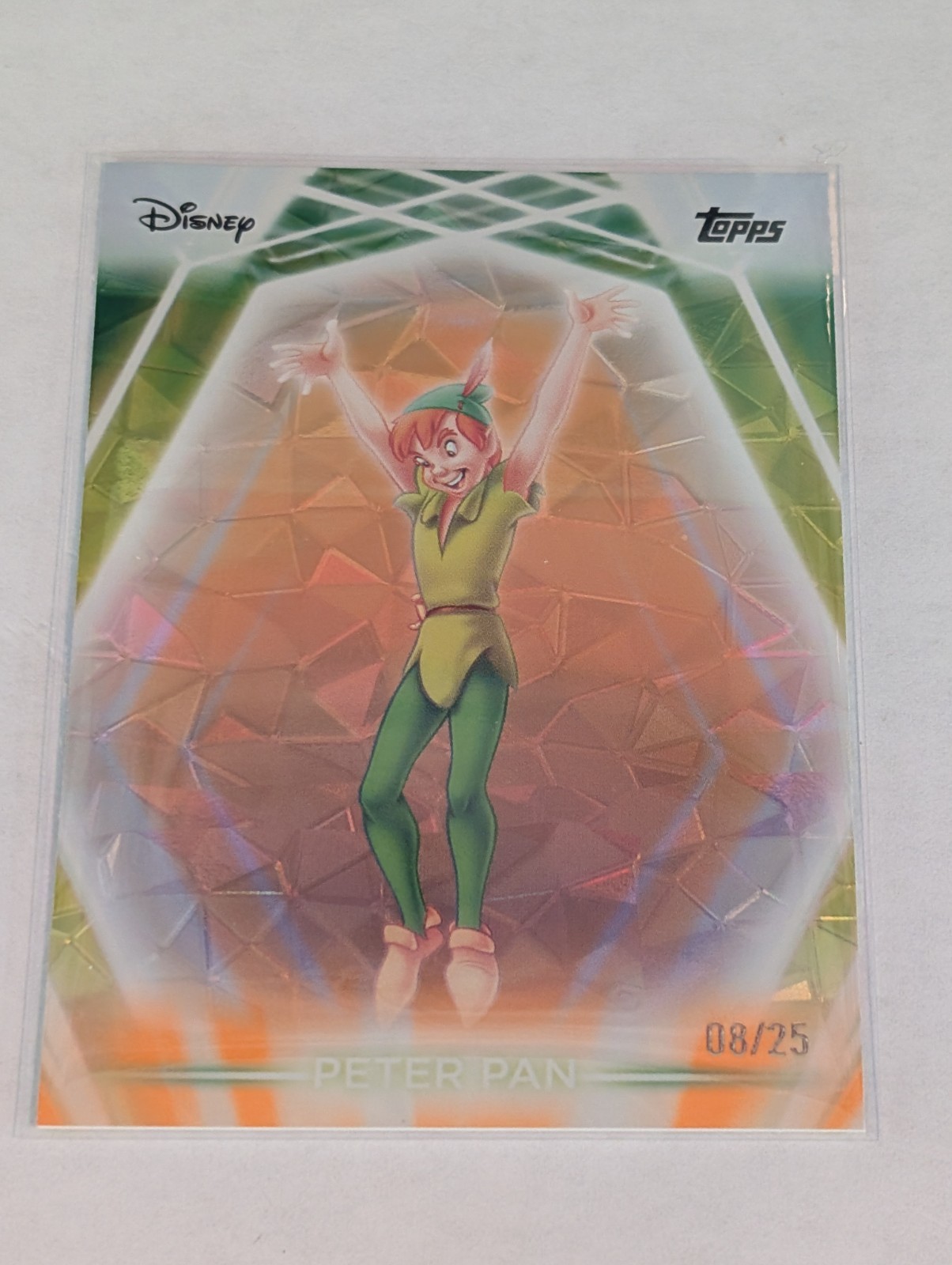 2026 Topps Disney Neon Peter Pan Orange Diamante 8/25 #8