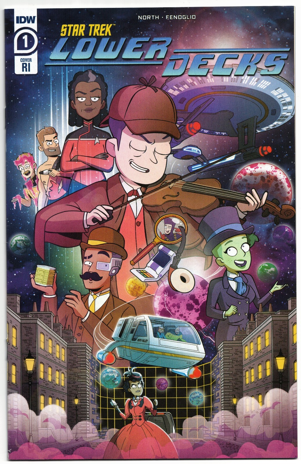 Star Trek Lower Decks #1 Cover Retailer Incentive Murphy Variant (Spine Tick)