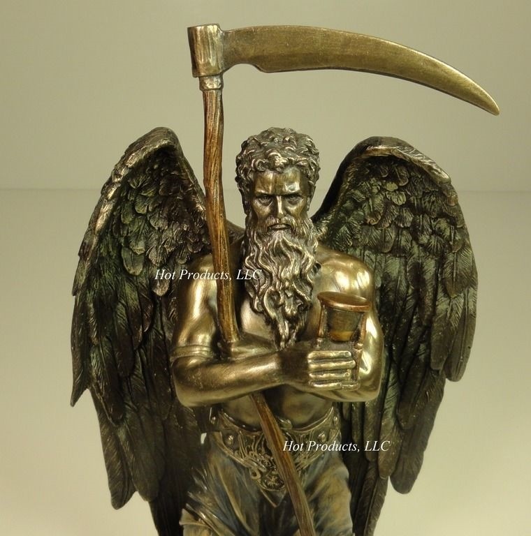 11″ CHRONOS Greek Father of Time Sculpture Statue Antique Bronze Finish
