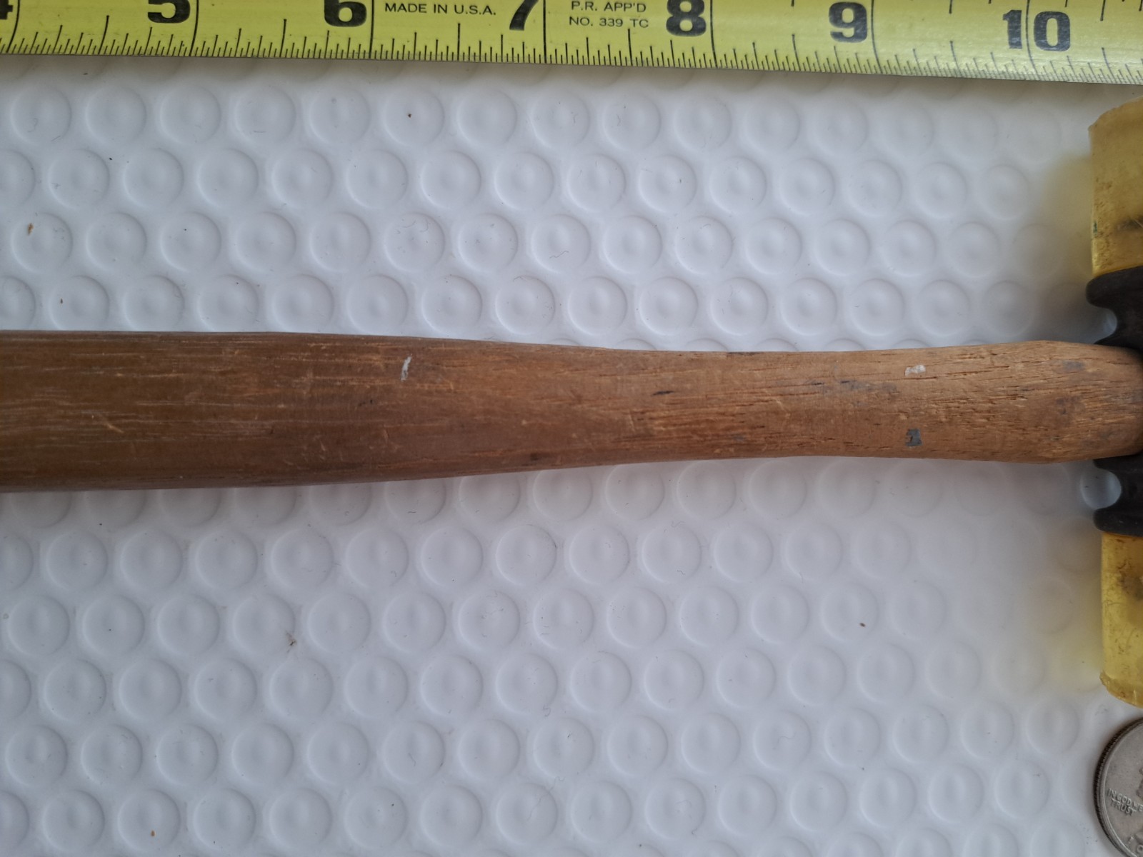 Vintage Double Faced Hard Plastic Mallet. 7.5 Oz Total Weight. 1″ Face.