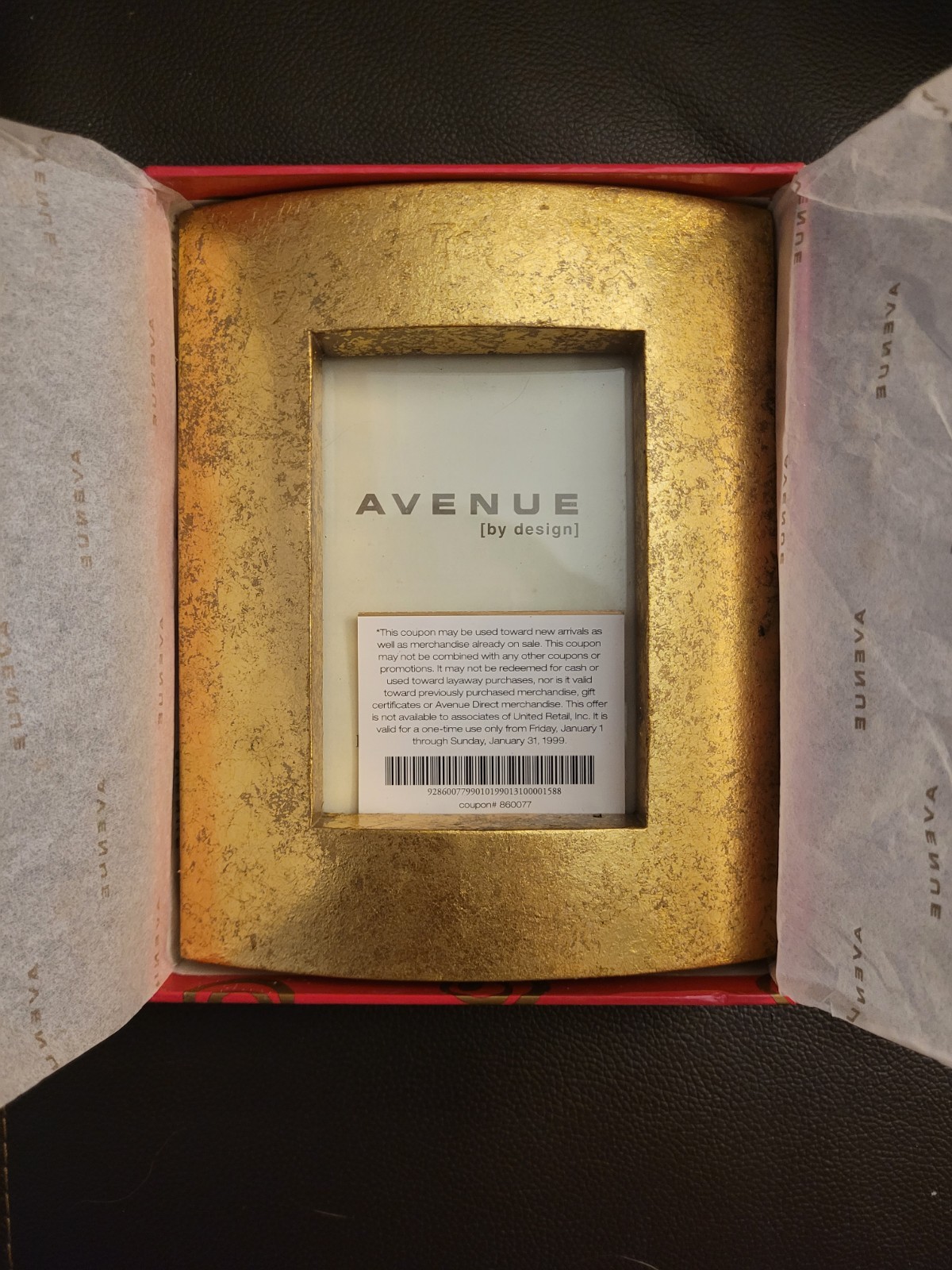 Vintage Avenue [by design] Golden 3.5 X 5 in Picture Frame | NIB