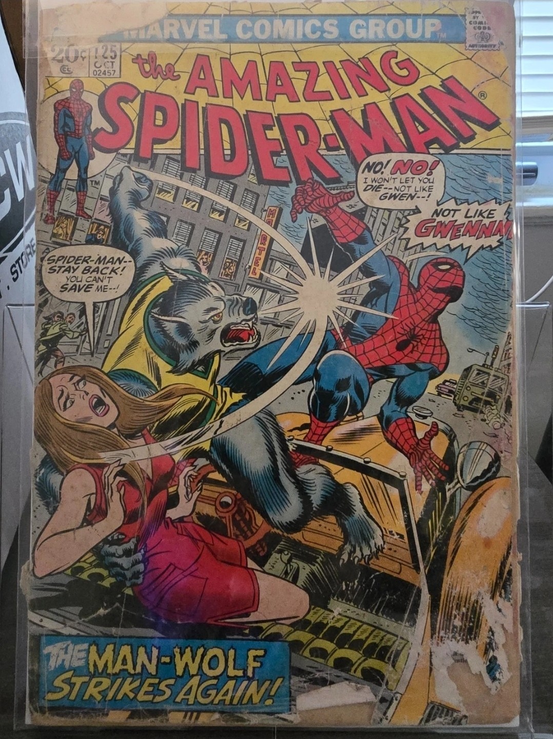 The Amazing Spiderman issue 125 1973 Wolfman Origin (Water Damage) Raw 1.0