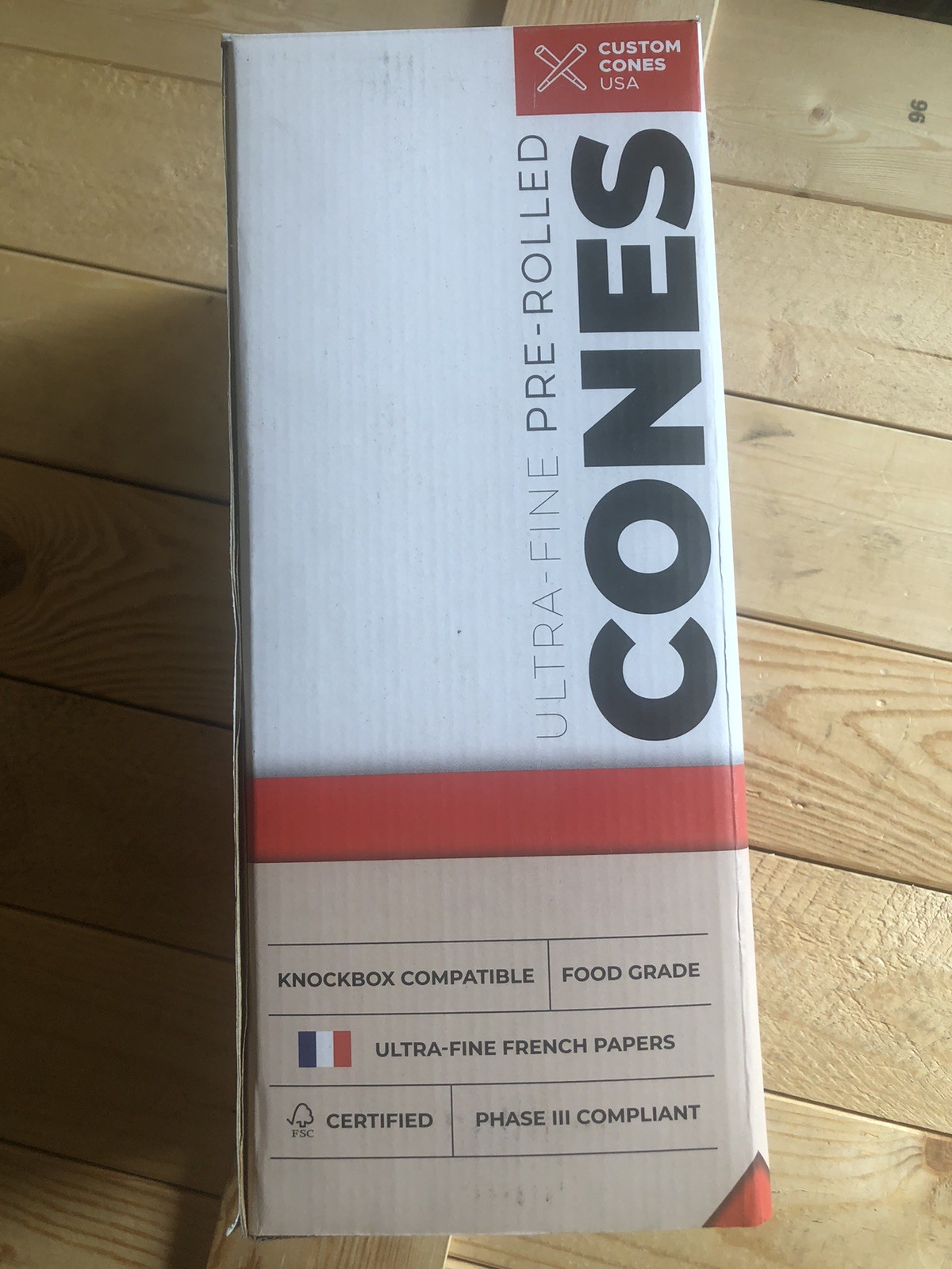 Ultra Fine Pre-Rolled Custom Cones 1000ct Box – 70mm x 21mm Brown “SHIPS FREE”