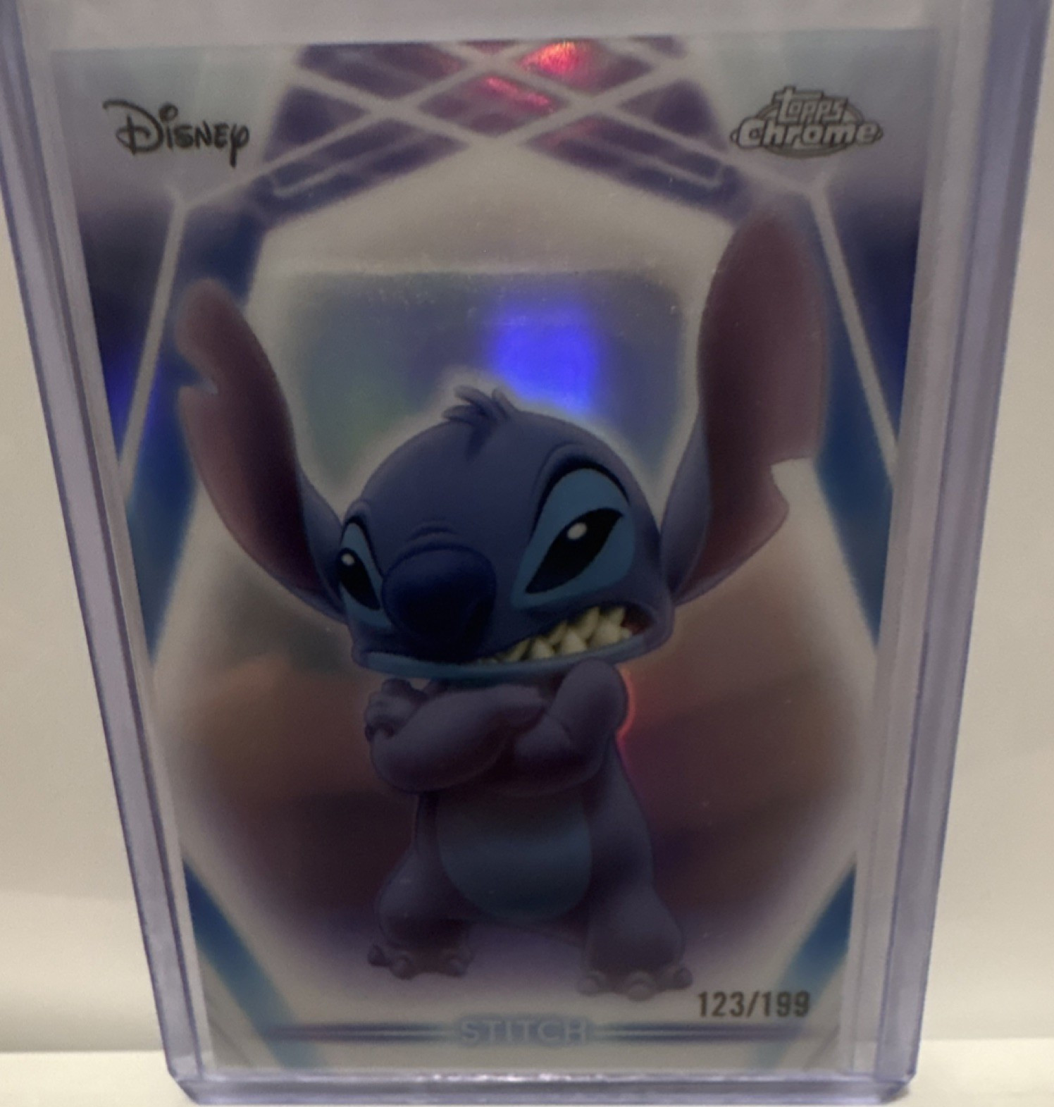 Topps Chrome Disney Stitch Refractor Serial Numbered Trading Card #CNE-14 123/1…