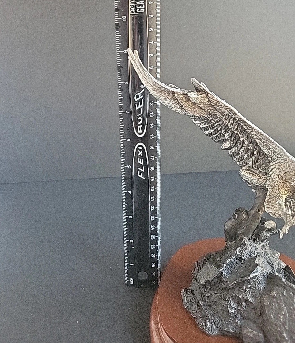 1983 Chilmark “Triumphant Glory” Pewter Eagle Sculpture Ron Van Gilder #/9500