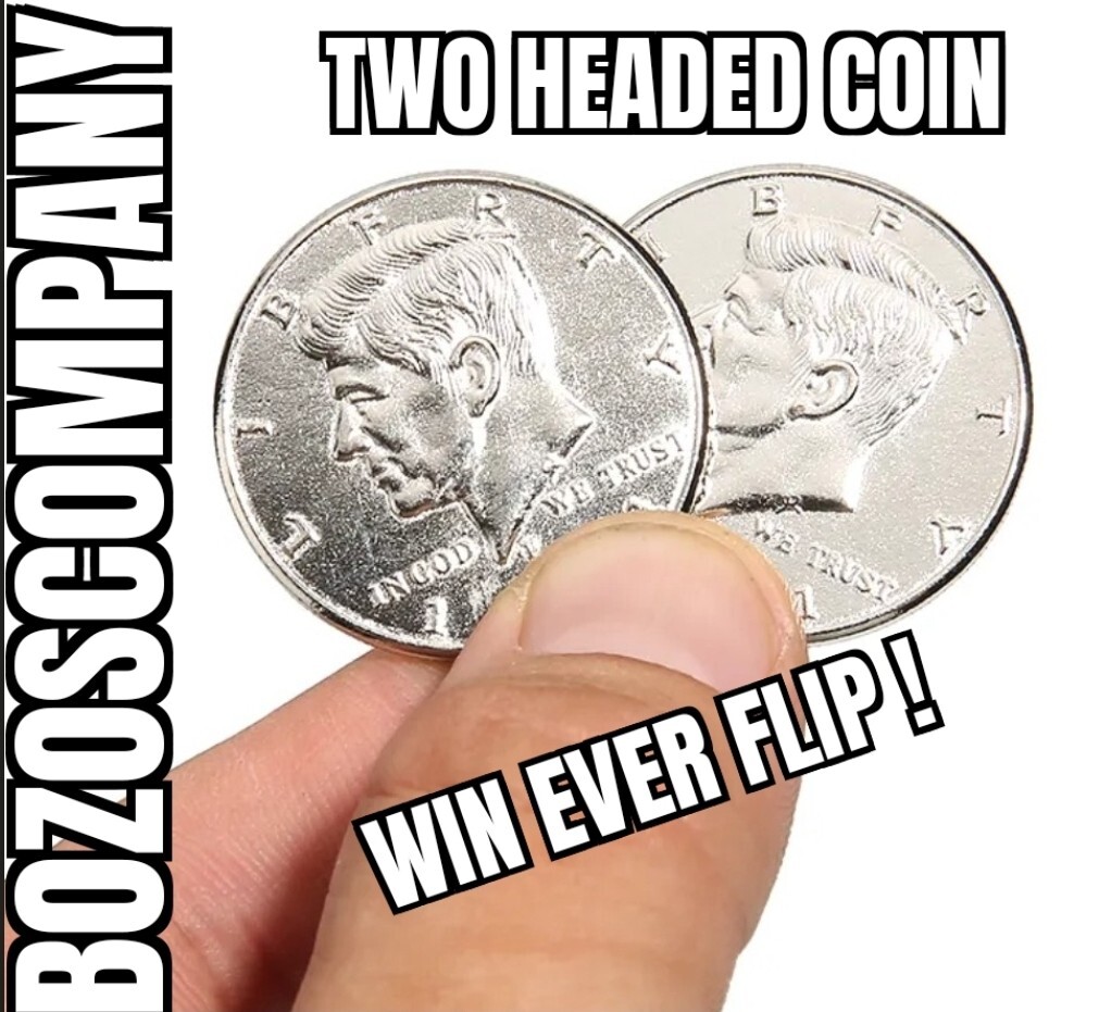 Magic Trick Gimmick Coin Double Headed Half Dollar T2