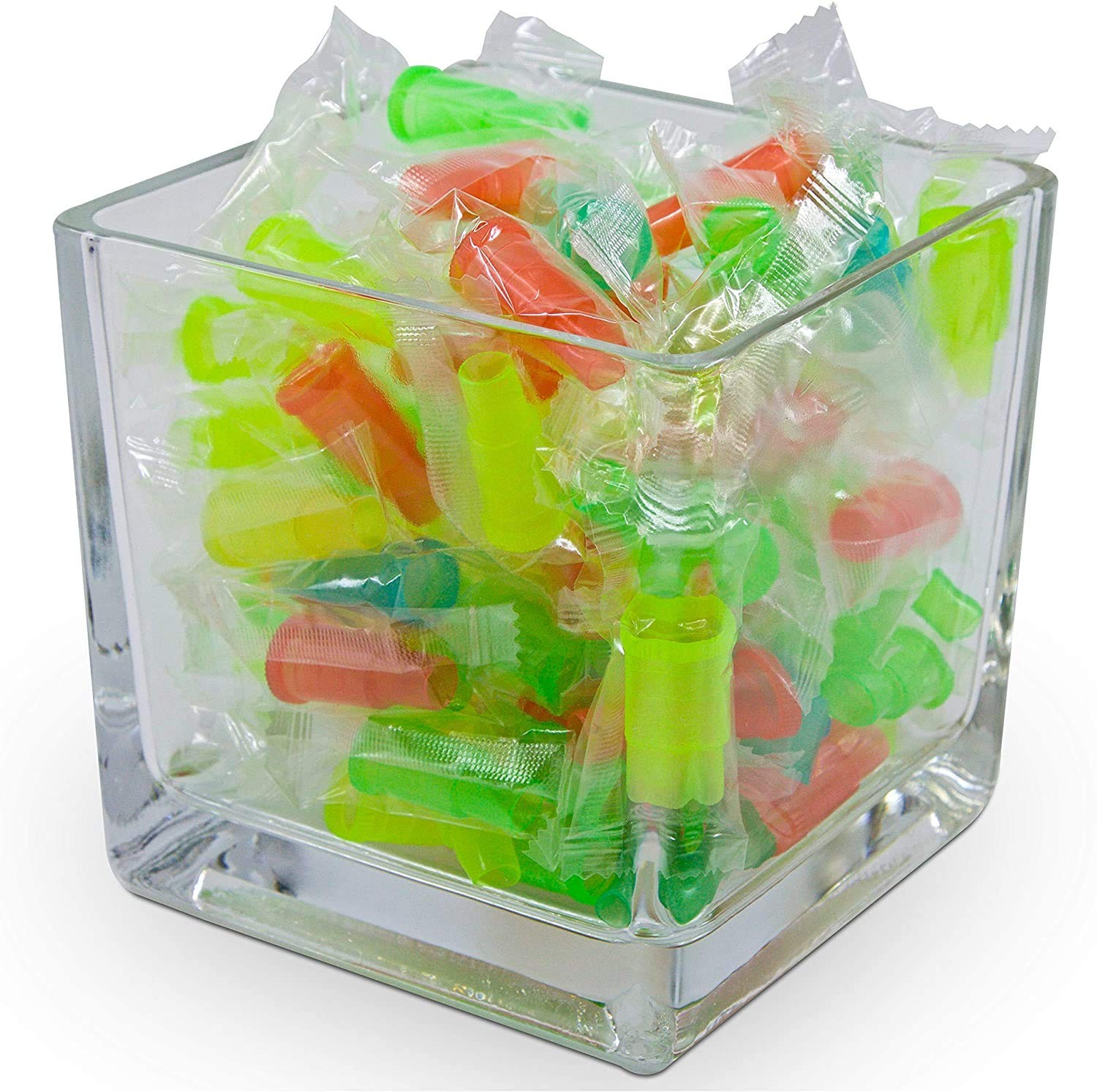 100 Disposable Hookah Tips – Multi-Color 1.2 Inch (Pack of 100), multi-color