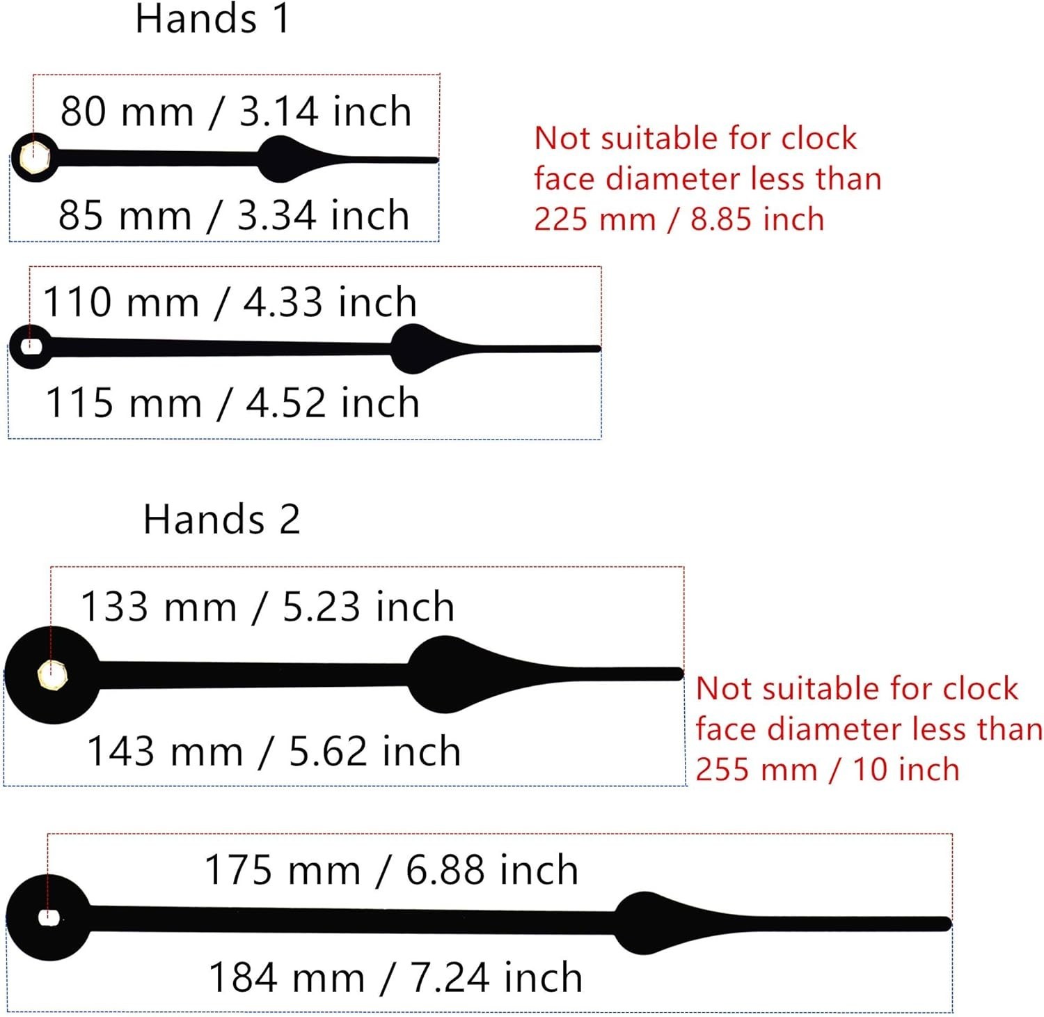 Complete DIY Clock Movement Kit – High Torque, Long Shaft & Hands Included
