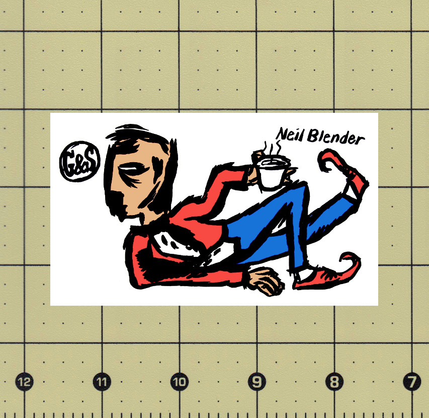 CUSTOM MADE COLLECTIBLE G&S NEIL BLENDER COFFEE BREAK MAGNET 4″x2½” skateboard