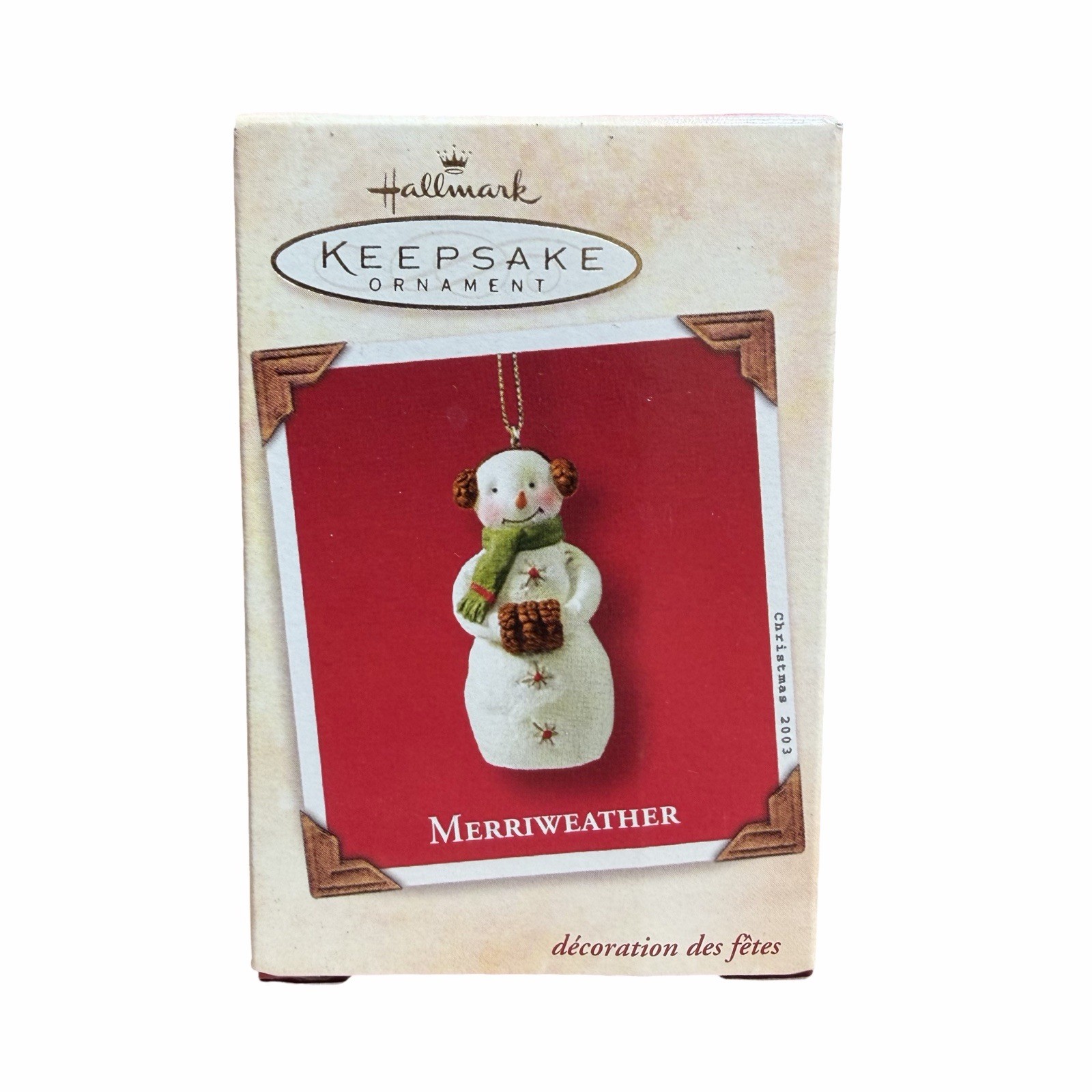 2003 Hallmark keepsake Merriweather Ornament – Snowman – Winter – Snow Girl