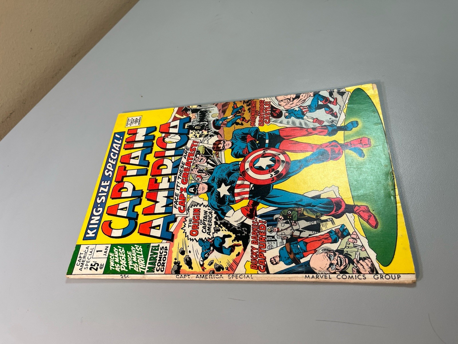 Captain America King-Size #1 1970 🔑Origin Cap retold/Severin Cvr/Kirby interior