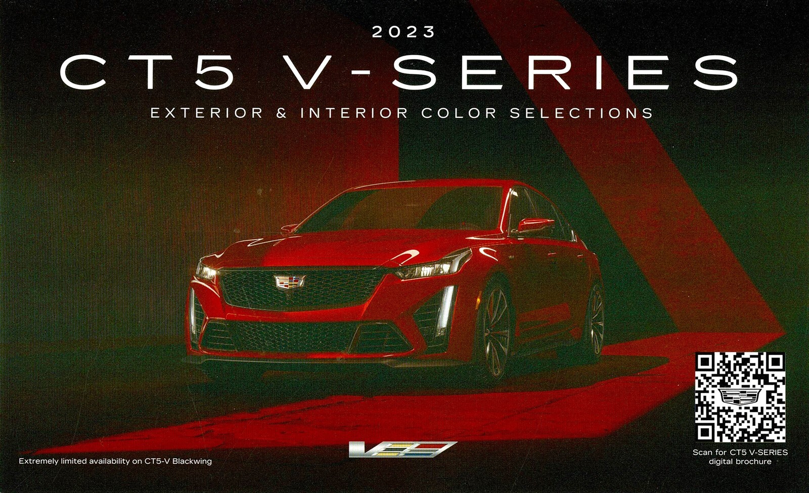 2023 Cadillac CT5-V Factory Exterior & Interior Colors Selections Brochure NEW!