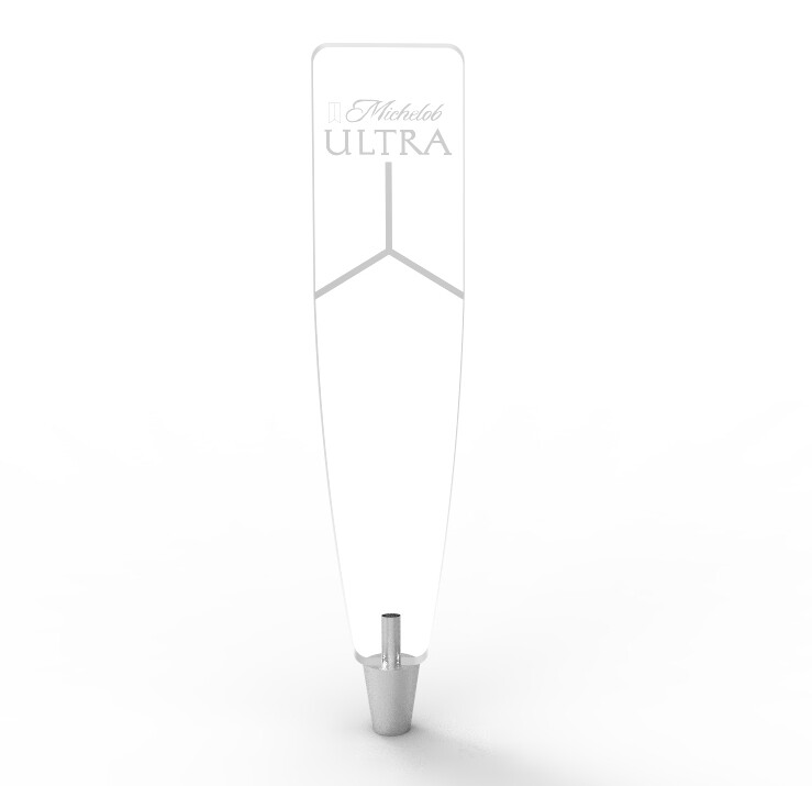 Acrylic Beer Tap Plexiglass Lucite Michelob Ultra Beer Faceut Tap Handle Display