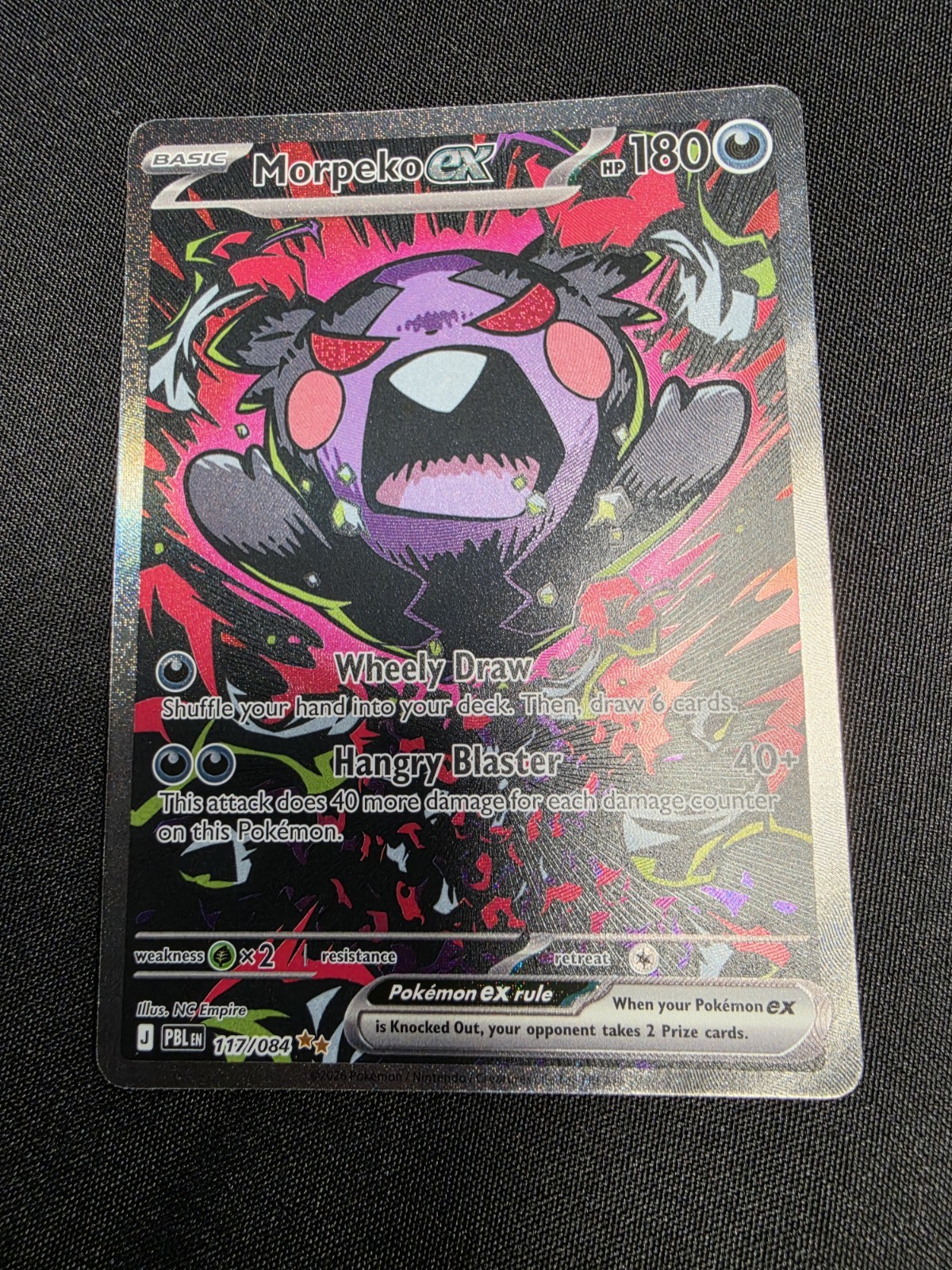 Morpeko Ex 117/84 NM Special Illustration Rare Pitch Black Pokemon Card English