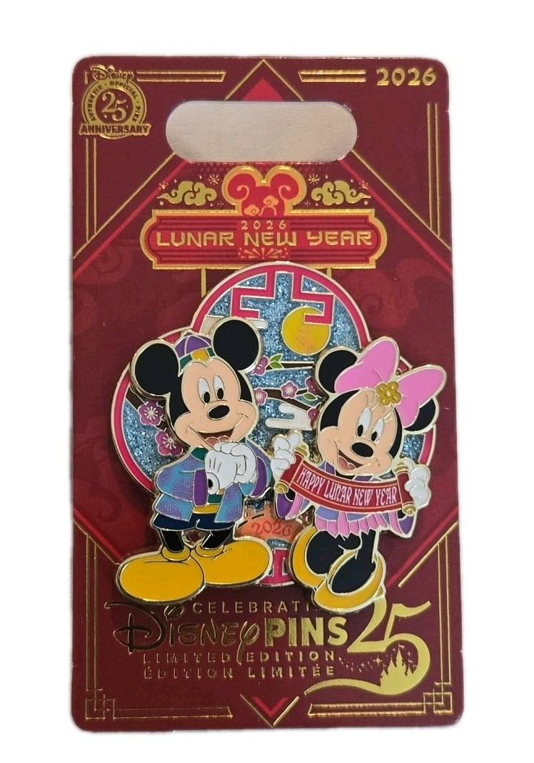 NWT!! DISNEY PARKS 2026 MICKEY & MINNIE MOUSE LUNAR NEW YEAR PIN | LE 2000