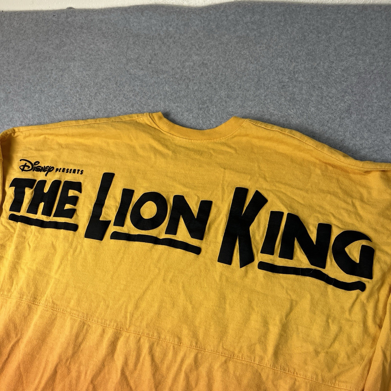 Disney Spirit Jersey Mens XL Yellow The Lion King Long Sleeve Pullover Cotton