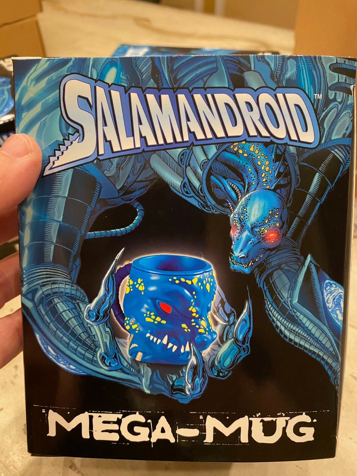 SALAMANDROID MEGA-MUG! 16 oz! eBay exclusive! ALL CAPS COMICS!