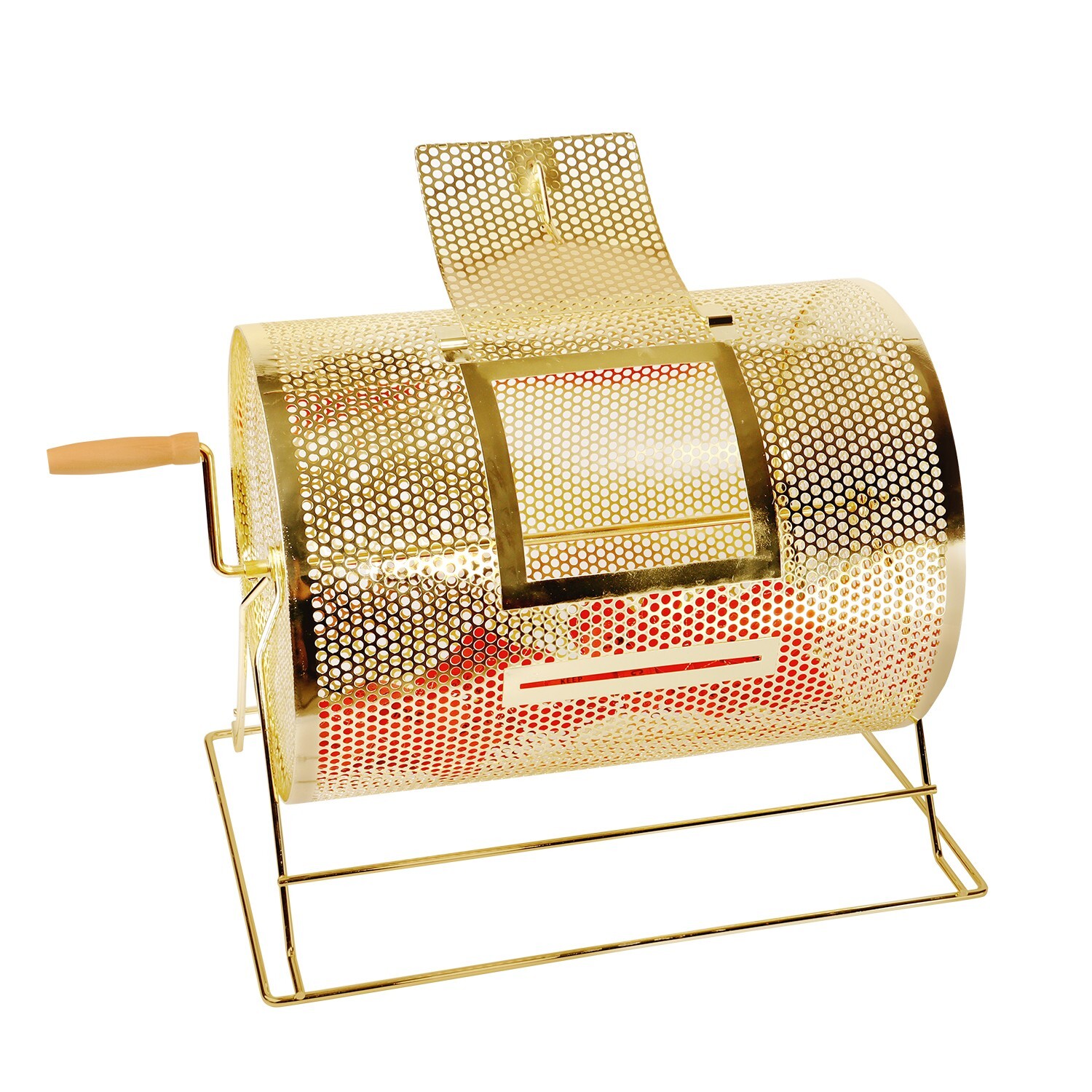 Small Brass Raffle Ticket Drum.Lottery Cage Holds 2500 Tickets/100 Bingo Balls