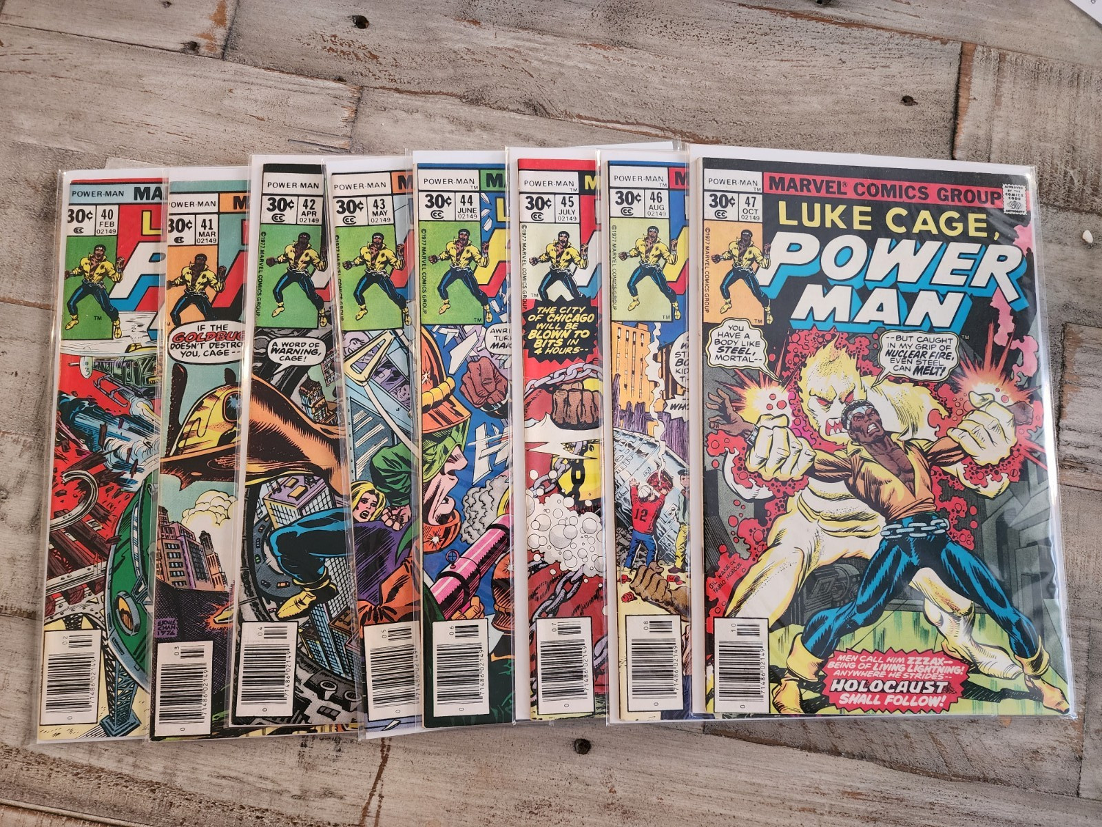 Luke Cage, Power Man #40-#47 Lot of 8. High grade VF NM