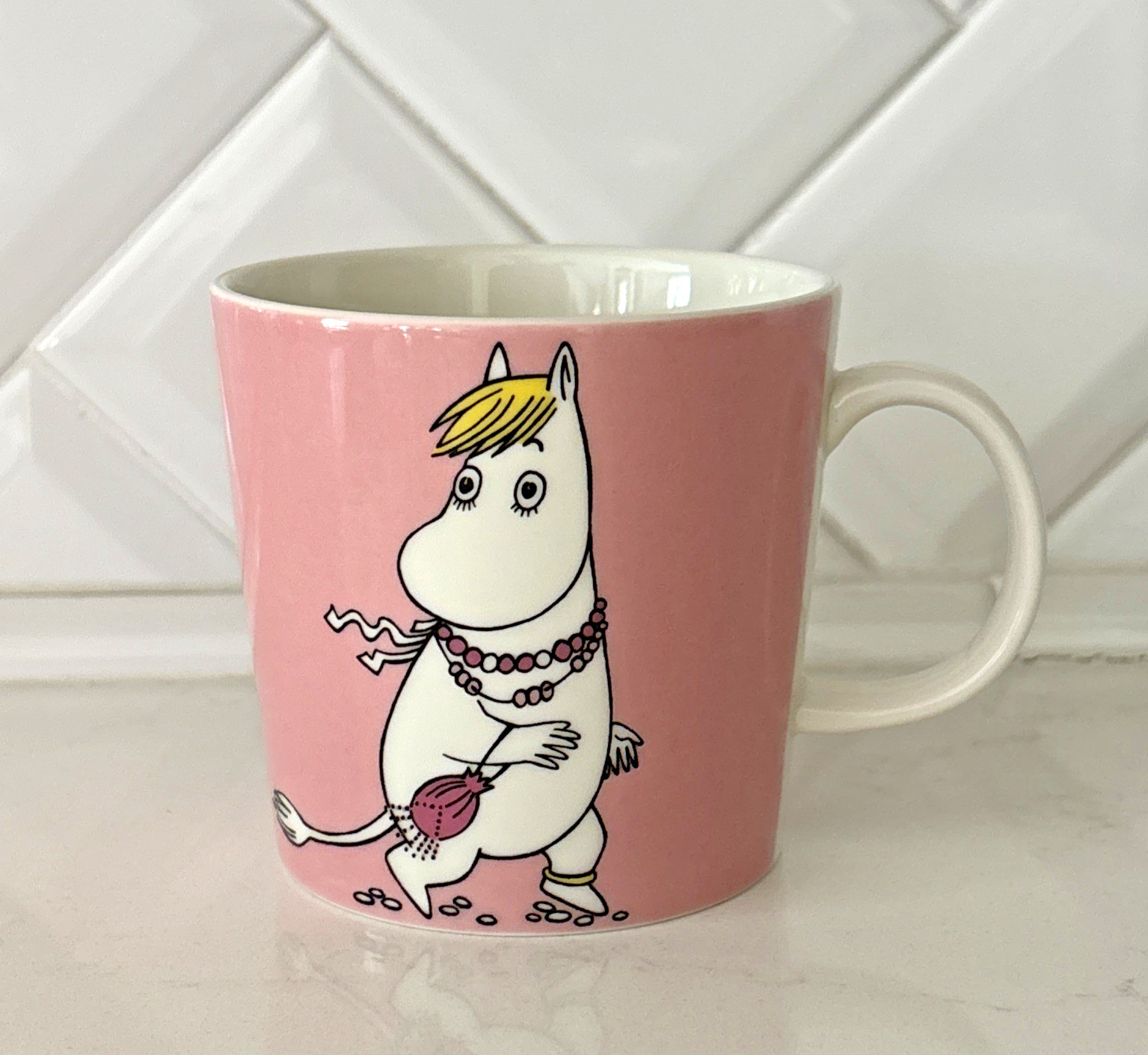 Arabia Finland Moomin Mug~ Snorkmaiden Pink~Dress Up~New*
