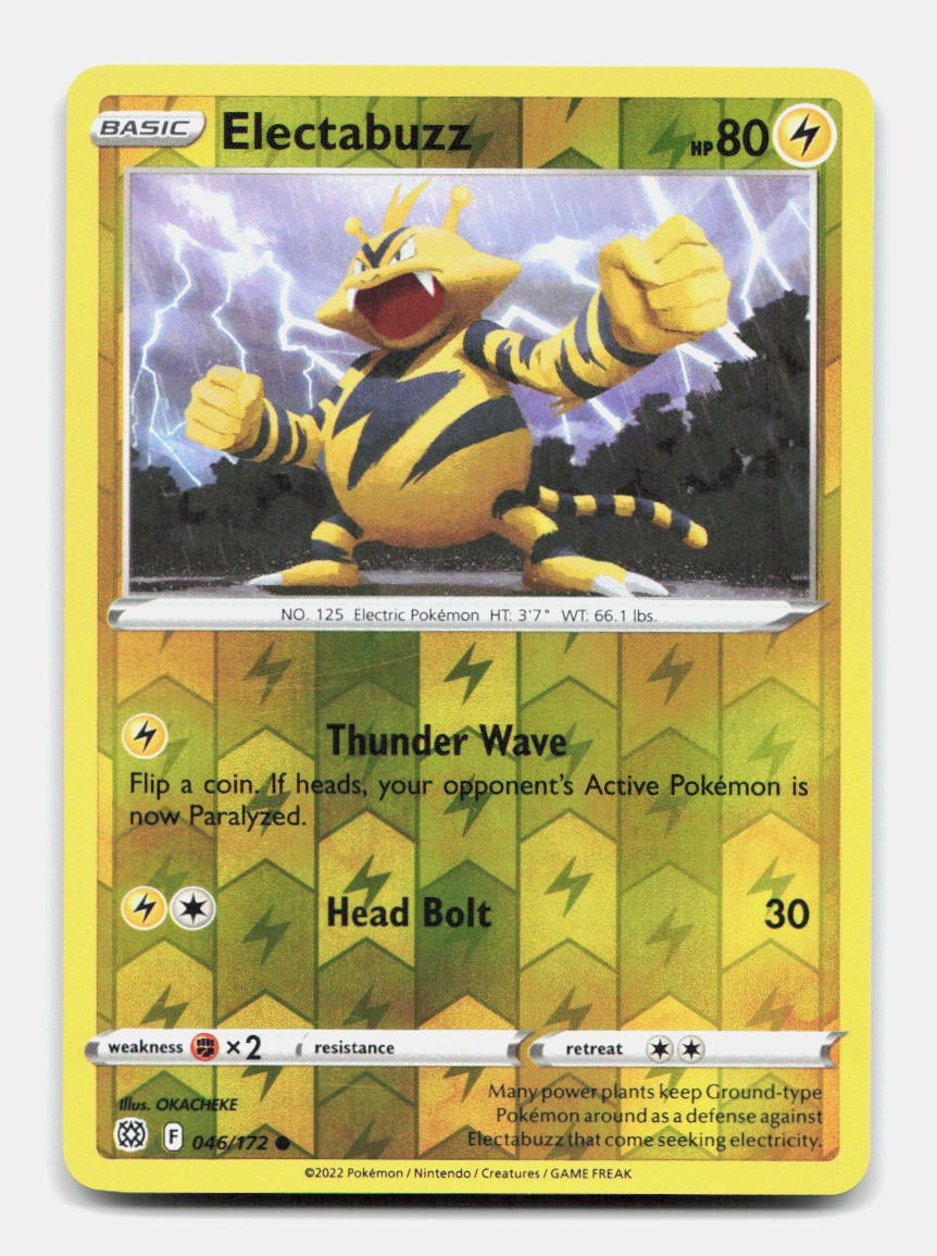 Electabuzz 046/172 Common BRS Brilliant Stars Pokemon Reverse Holo