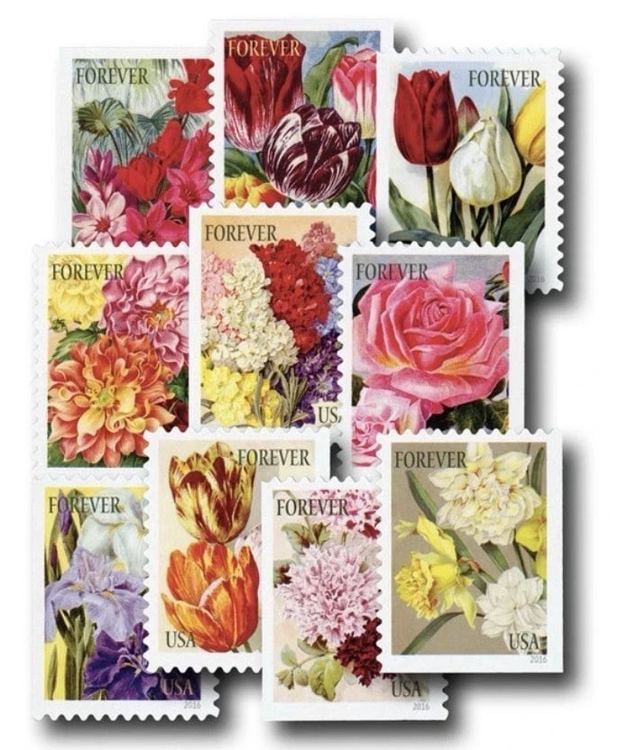 Botanical Art Forever Stamps 2015, 5 Booklets x20, 100 First-Class Stamps MNH