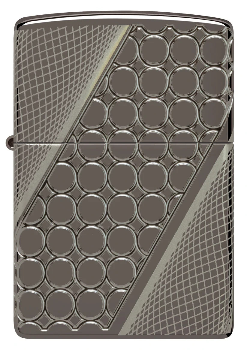 Zippo Deep Dots Pattern MultiCut Armor 360° Black Ice 46812